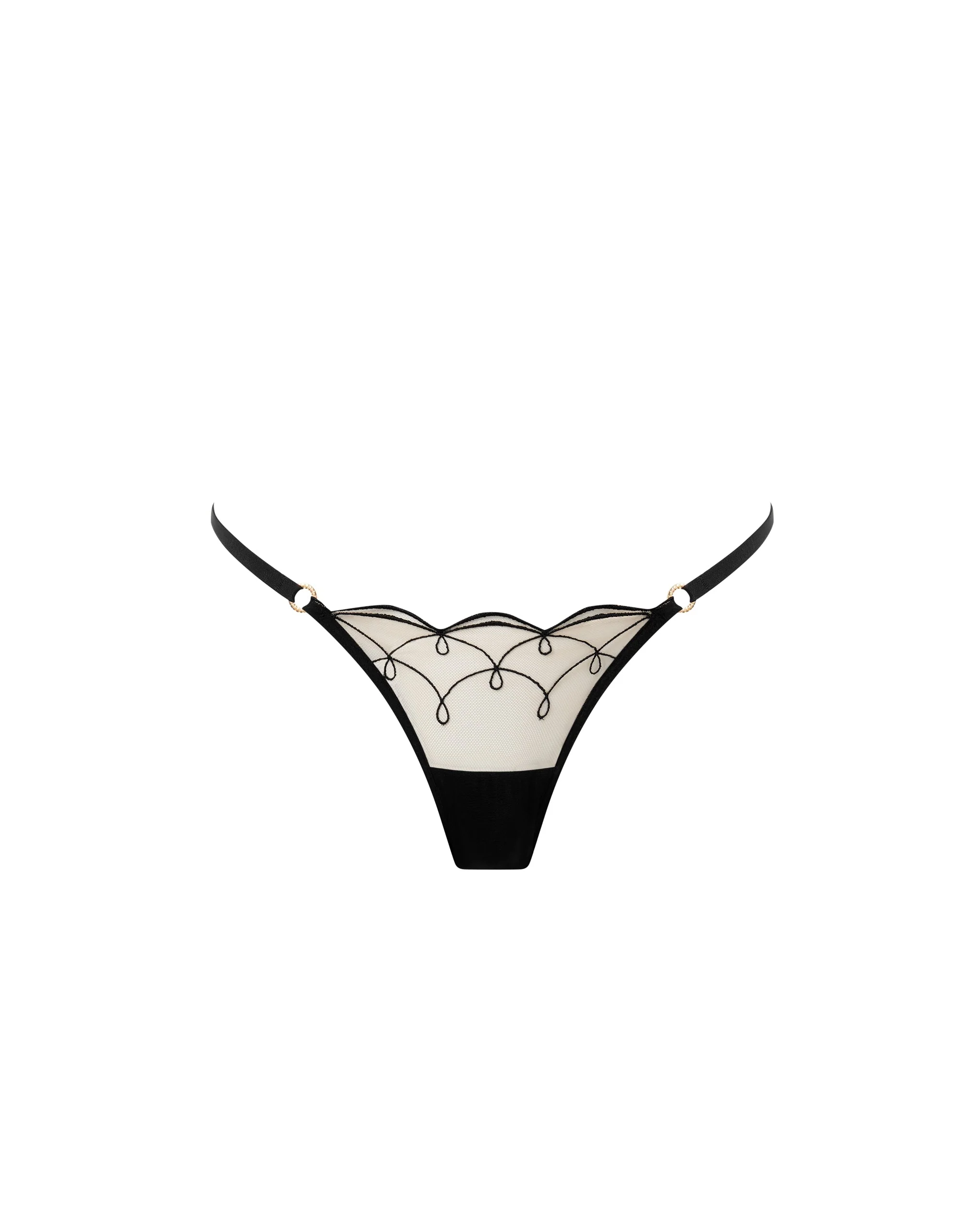 Marceline Embroidered Sheer Brief Black - Image 5