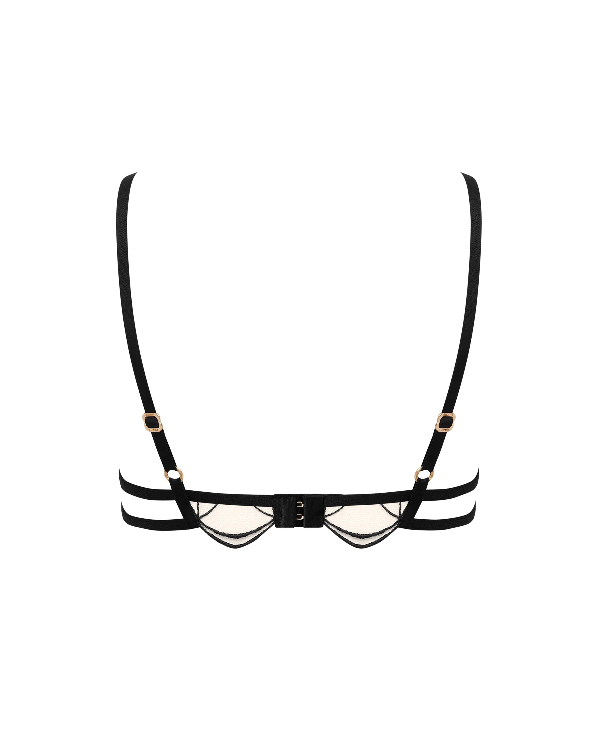 Marceline Embroidered Sheer Bra Black - Image 6