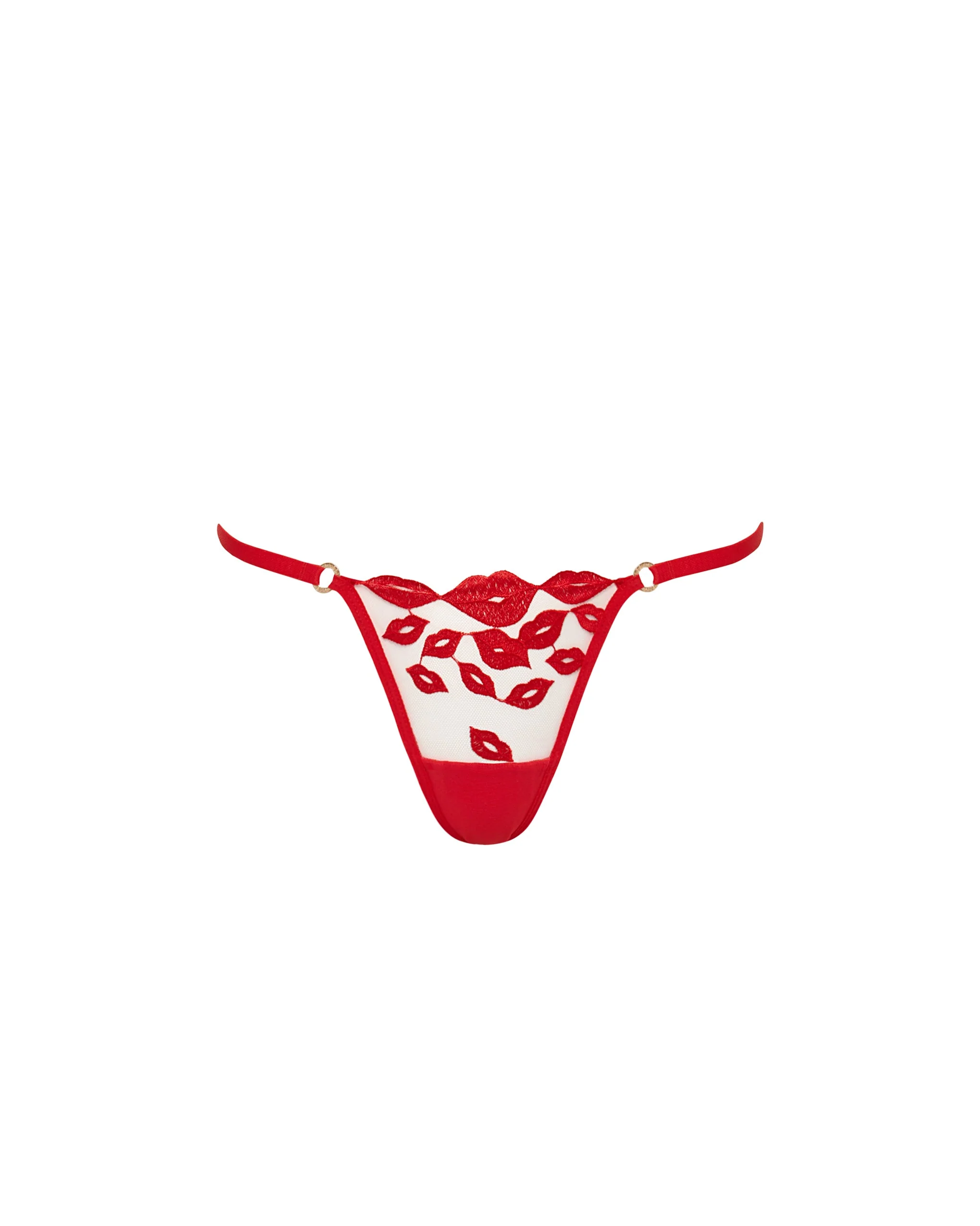 Marian Embroidered Thong Red - Image 5