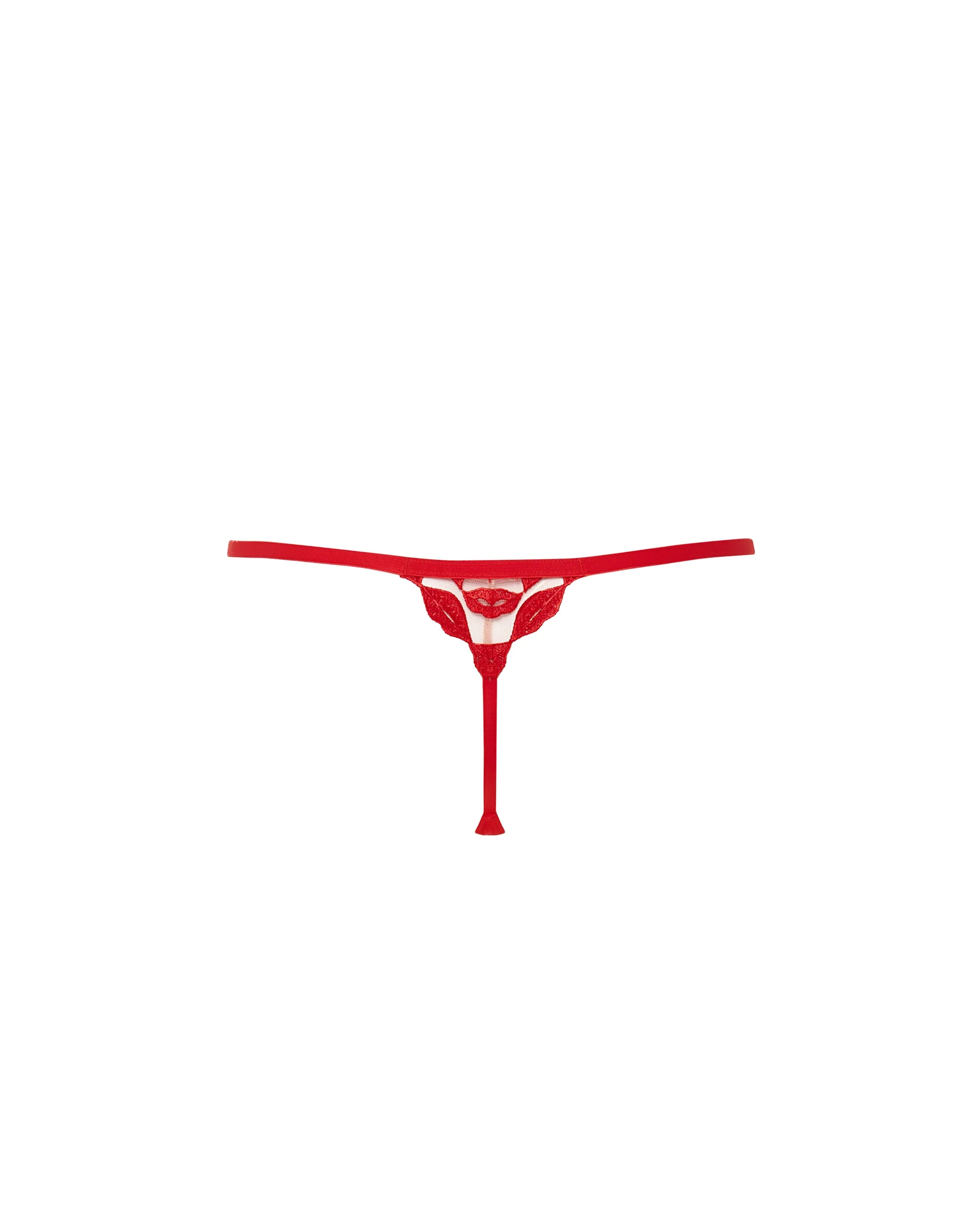 Marian Embroidered Thong Red - Image 6