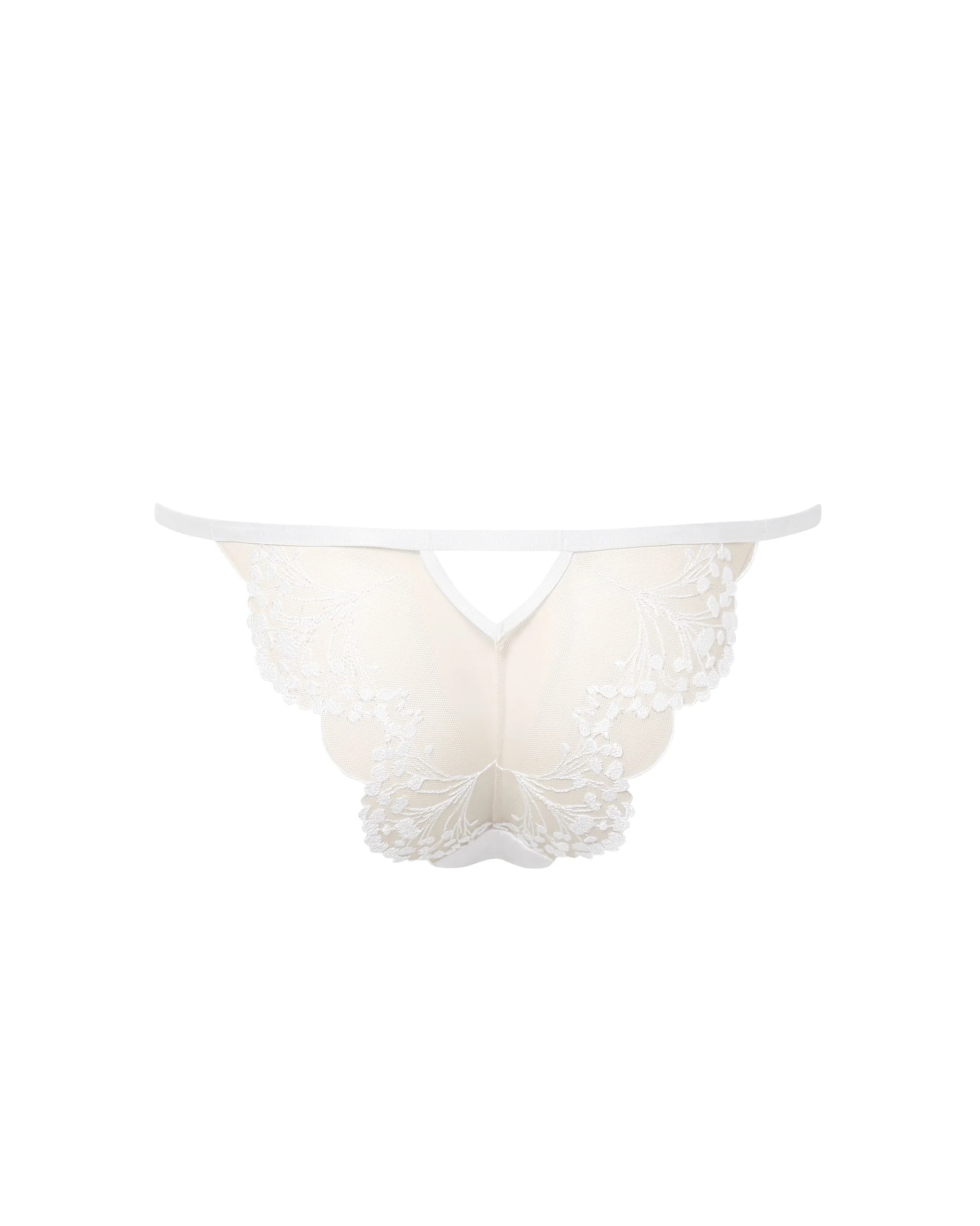Marisa Embroidered Sheer Brief White - Image 6