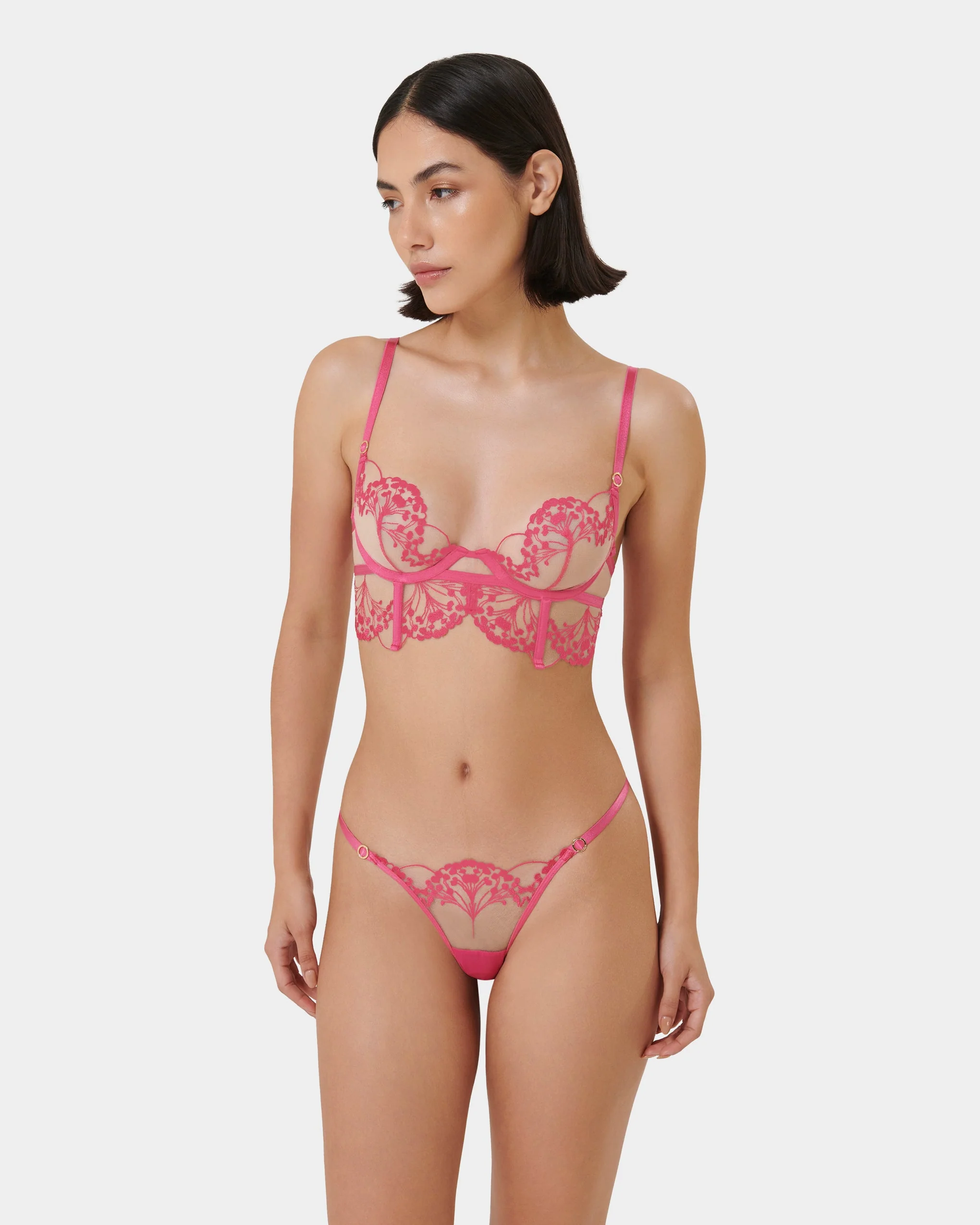 Marisa Brief Fuchsia Pink/Sheer - Image 2