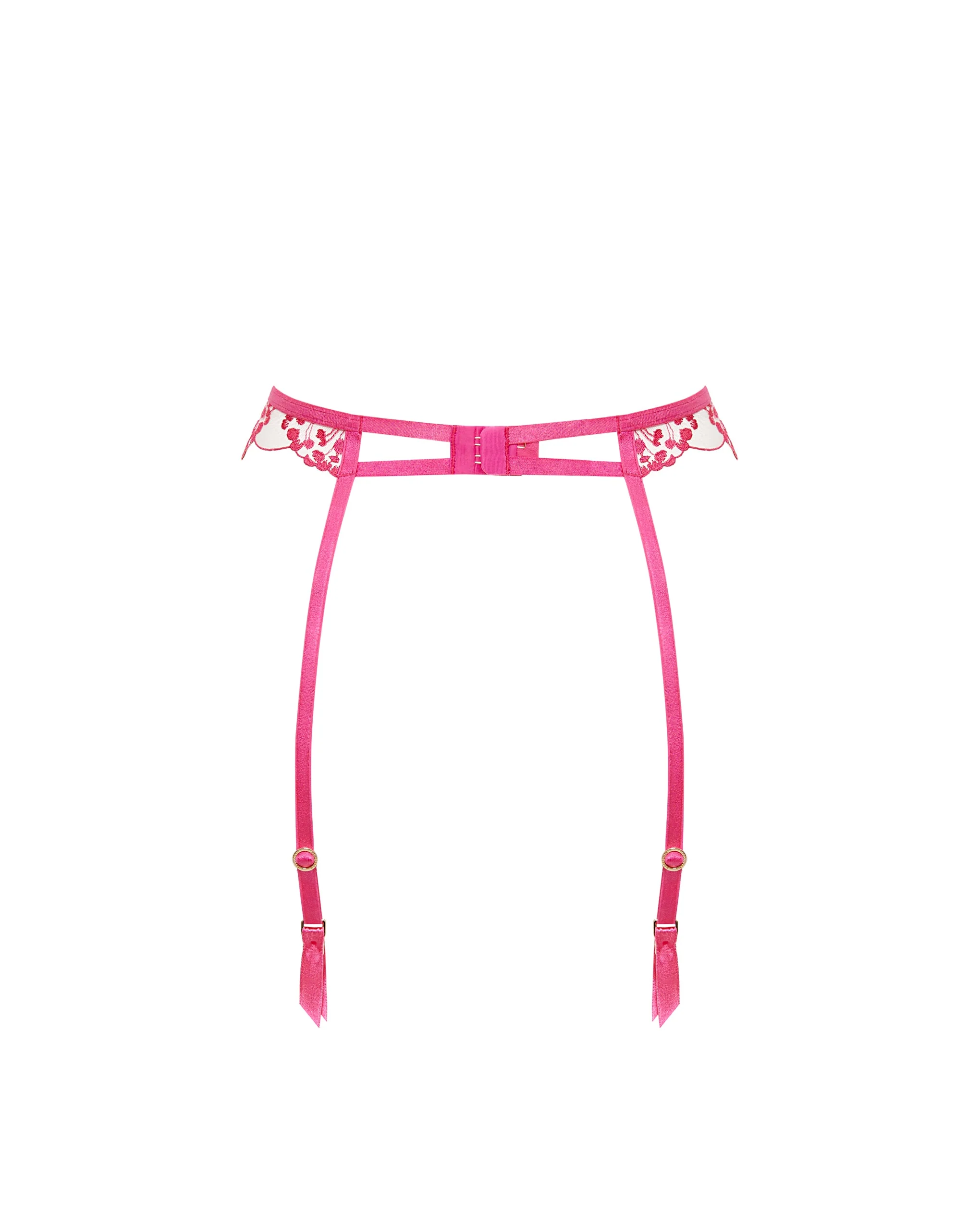 Marisa Suspender Fuchsia Pink/Sheer - Image 6