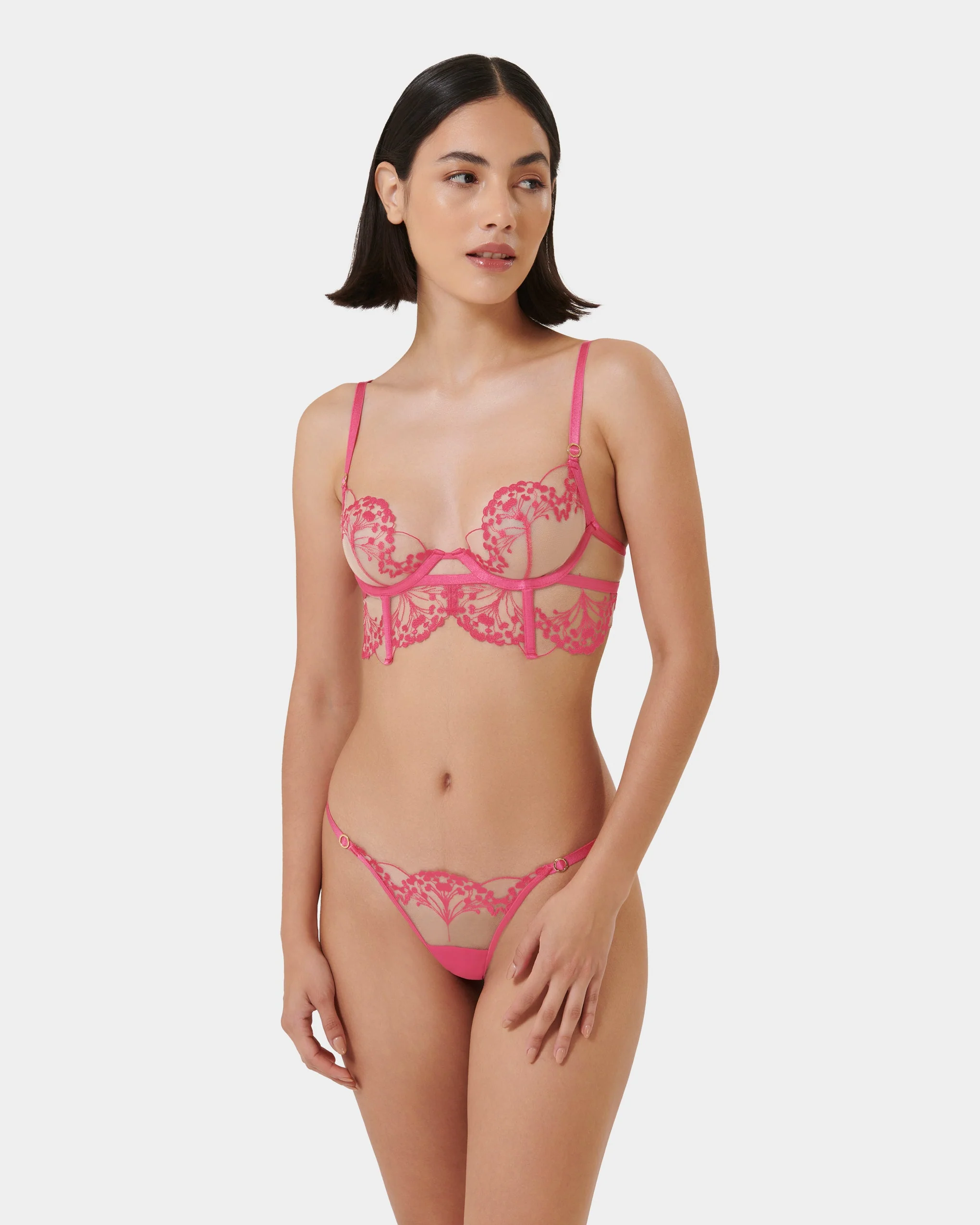 Marisa Thong Fuchsia Pink/Sheer - Image 2