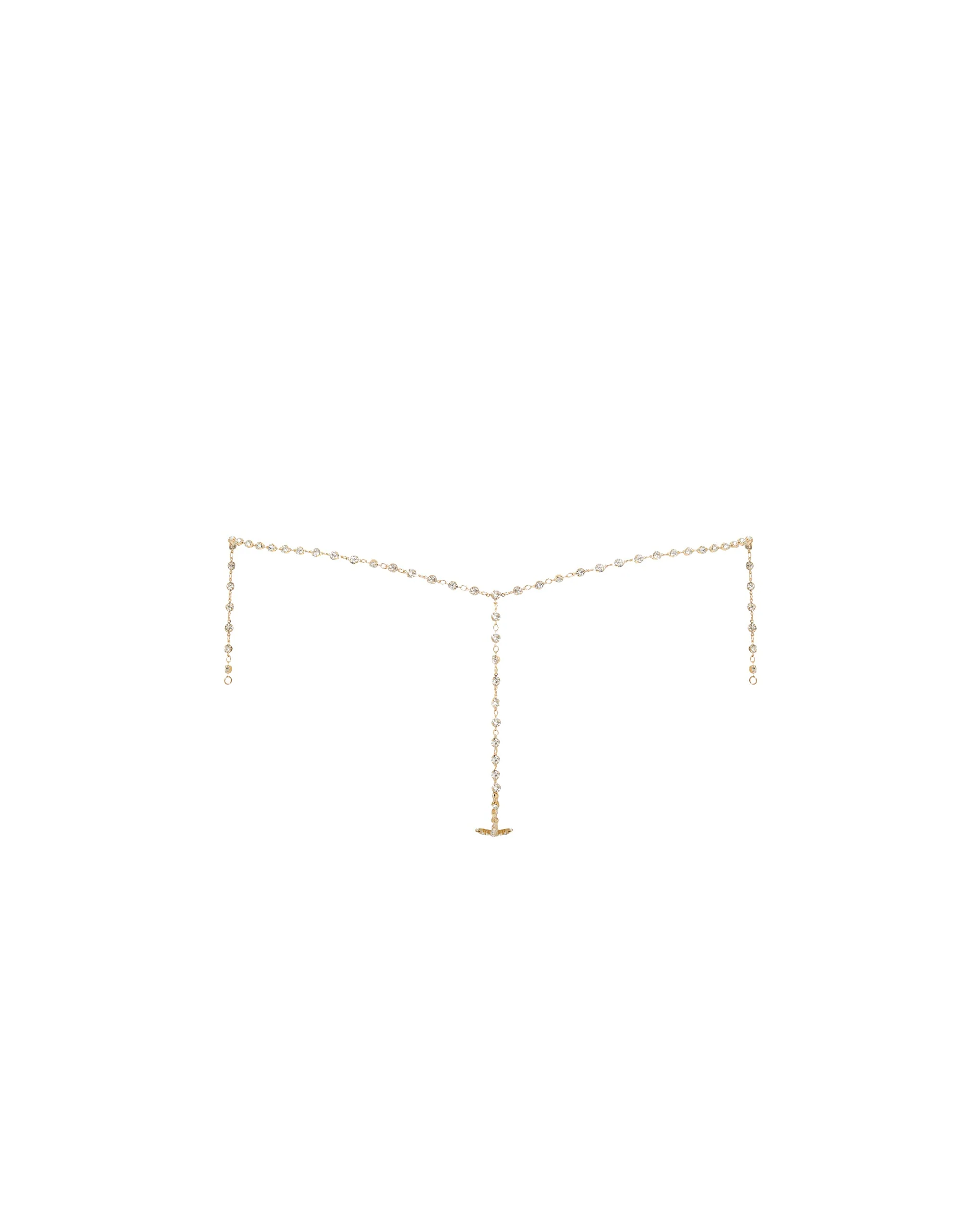 Marli Diamond Lattice Thong Gold/Clear - Image 6