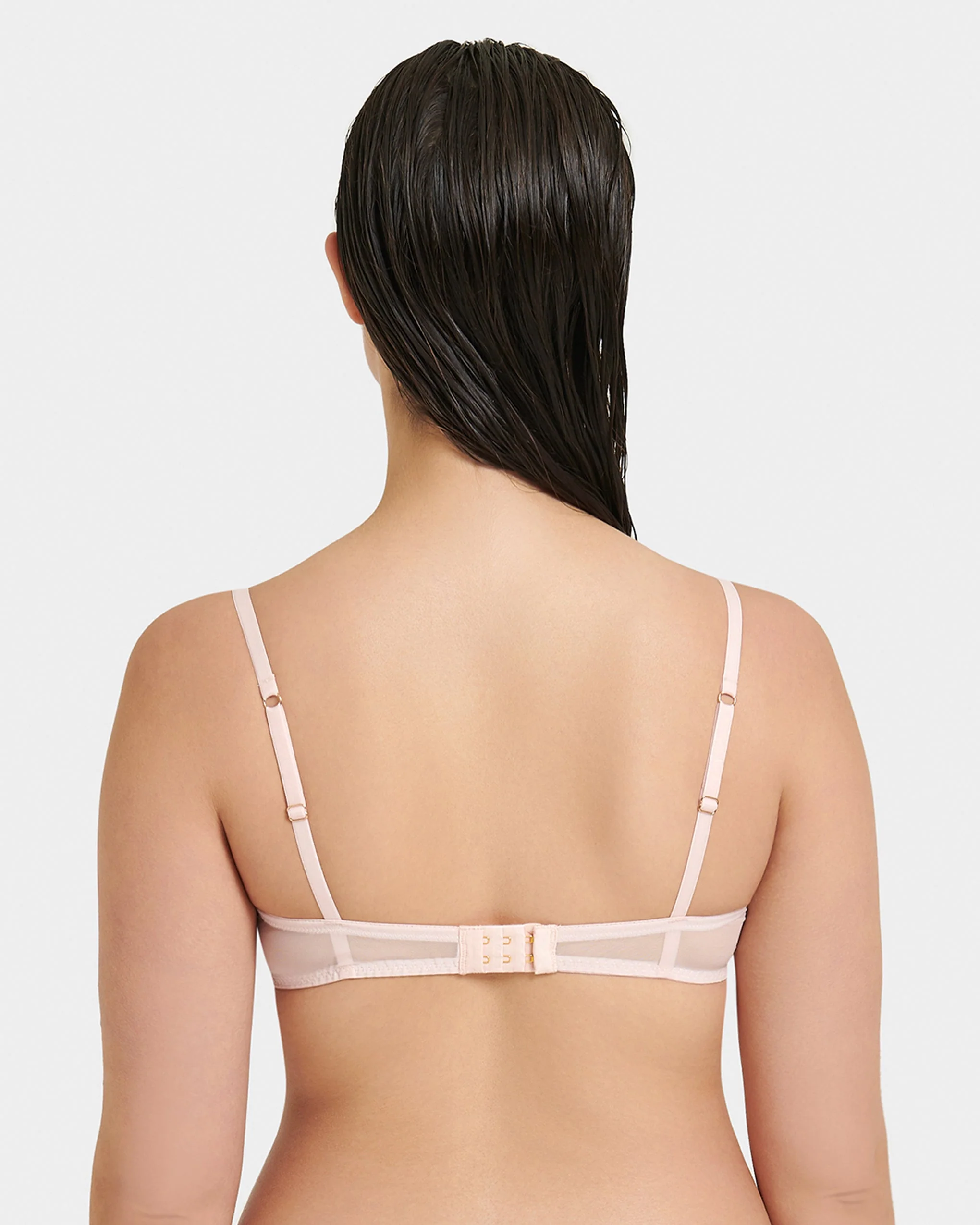 Marseille Embroidered Sheer Bra Red/Pink - Image 10