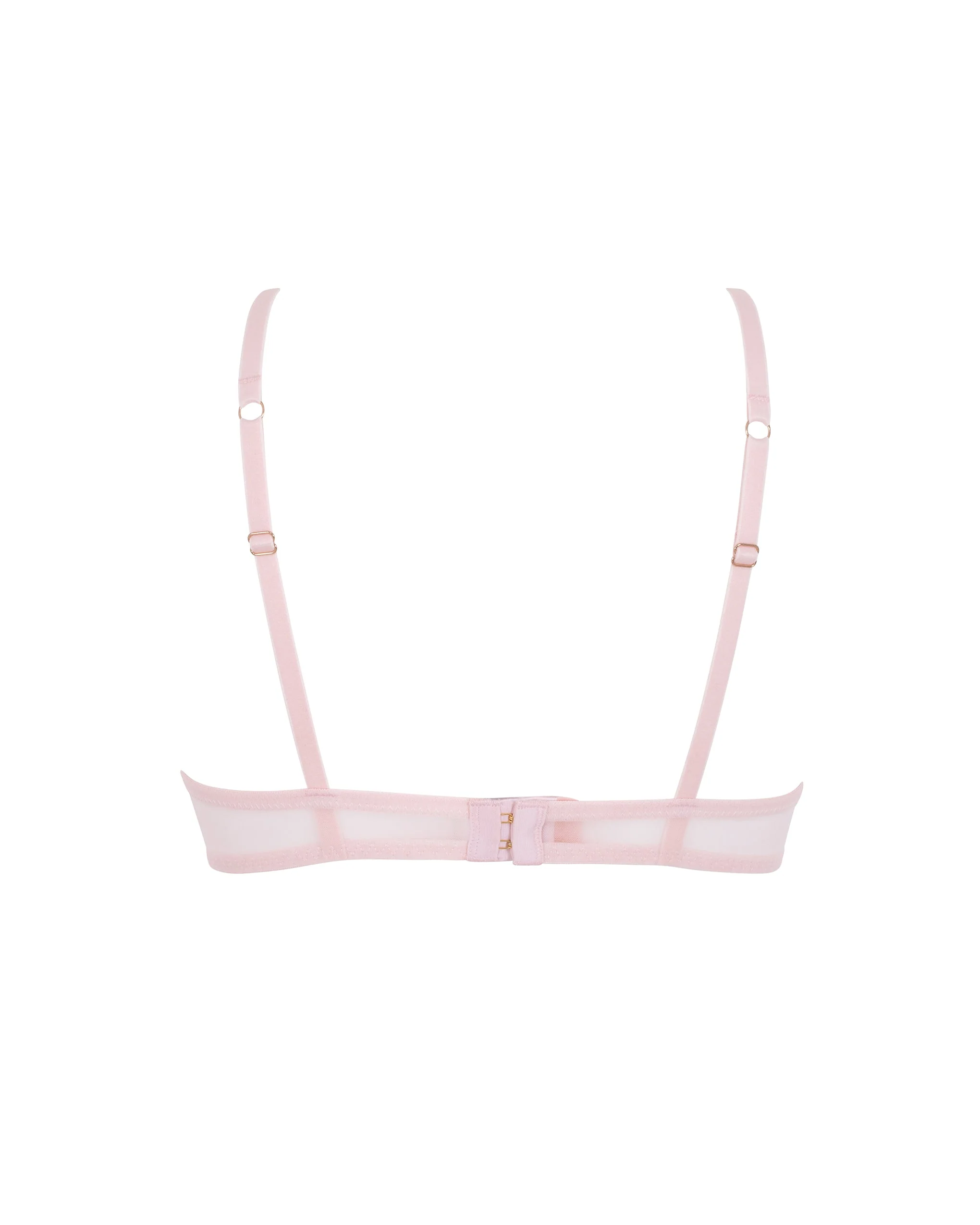 Marseille Embroidered Sheer Bra Red/Pink - Image 6