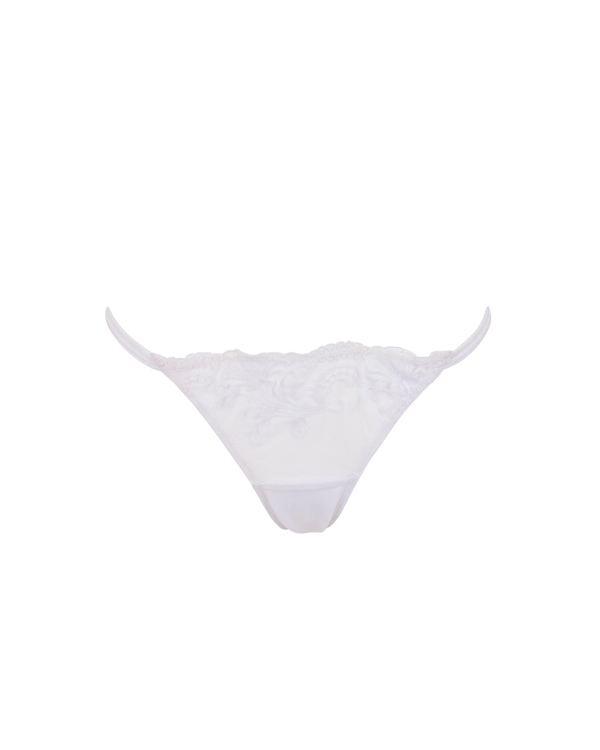 Marseille Embroidered Sheer Brief White - Image 5