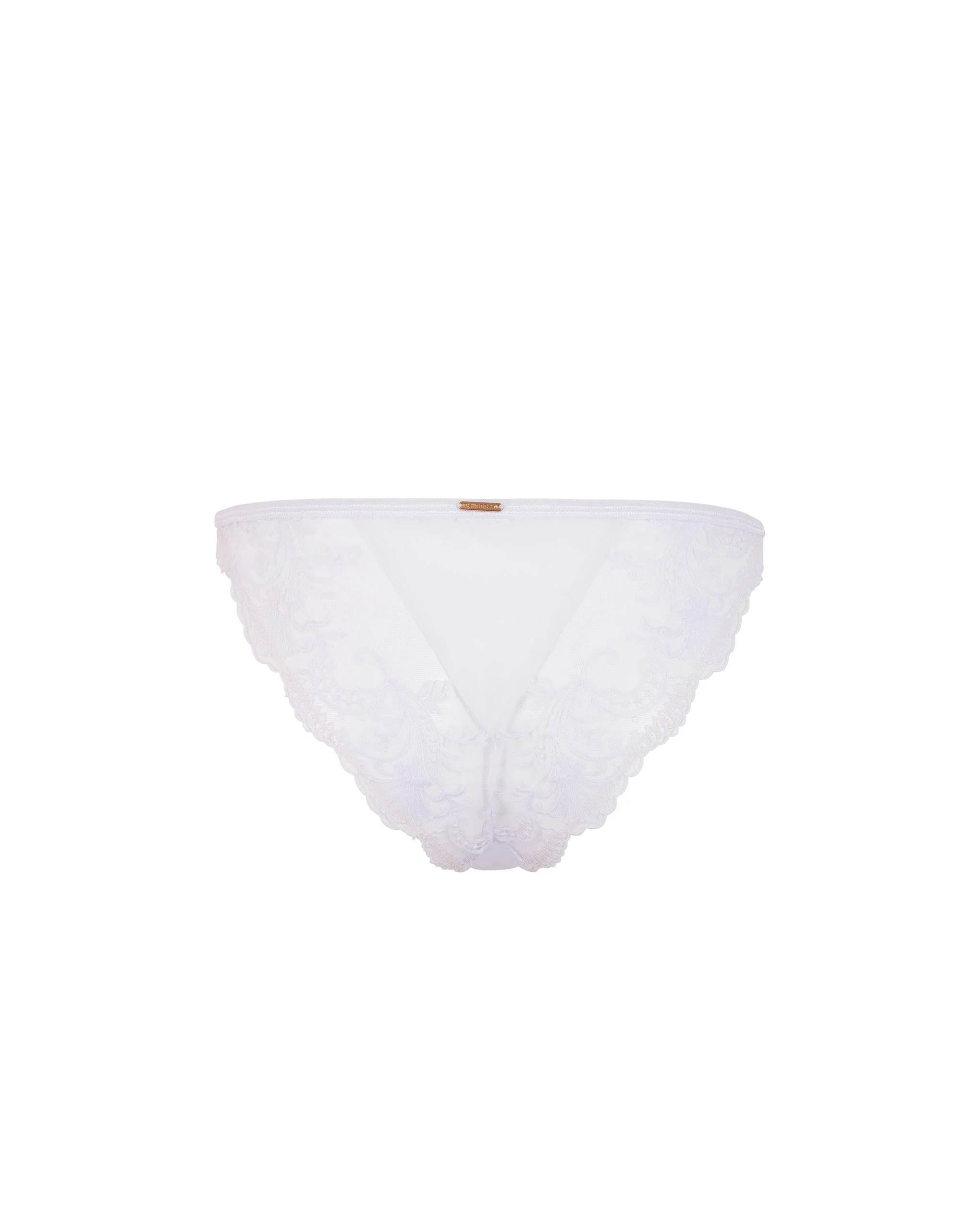 Marseille Embroidered Sheer Brief White - Image 6