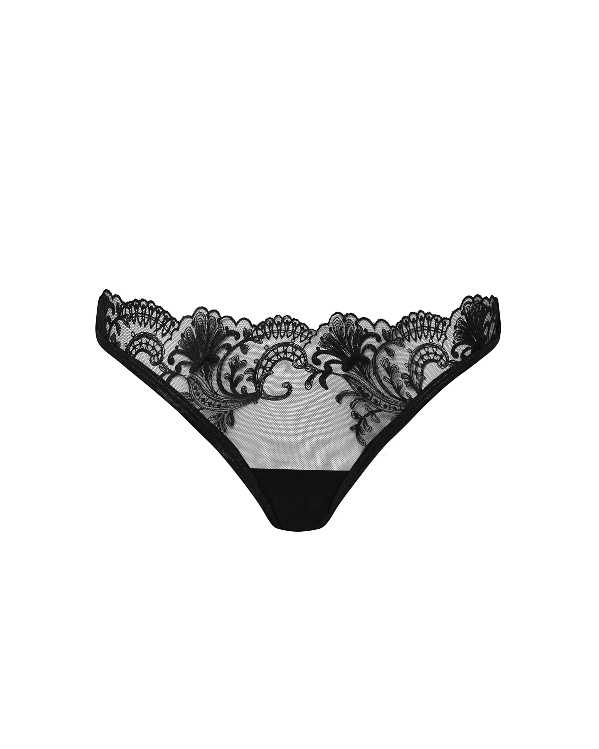 Marseille Embroidered Mesh-Sided Brief Black - Image 5