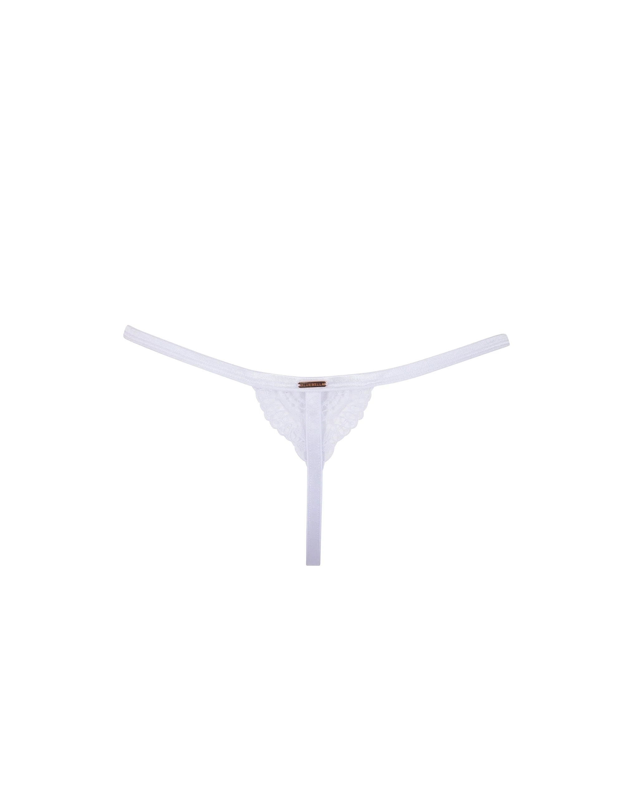 Marseille Embroidered Sheer Thong White - Image 6