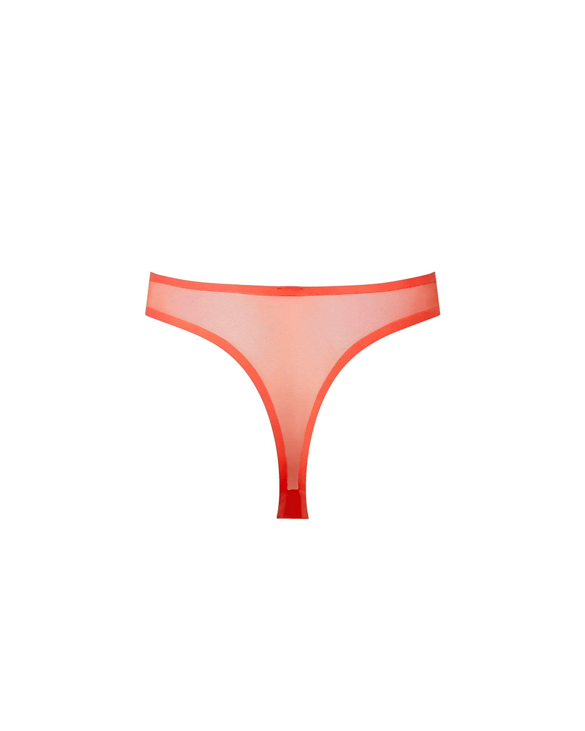 Naomi High-Waisted Mesh Thong Coral - Image 6
