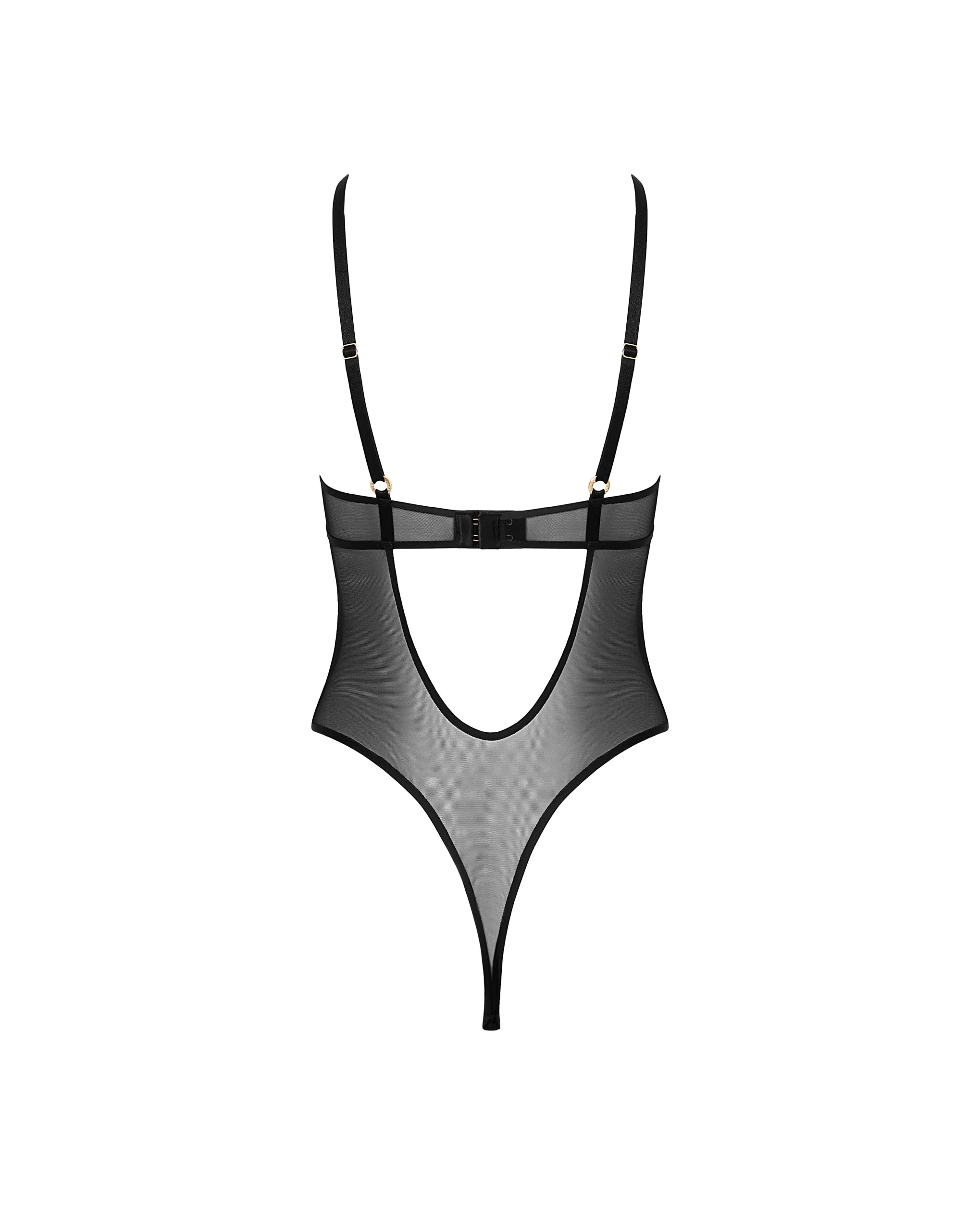 Naomi Mesh Bodysuit Black - Image 6