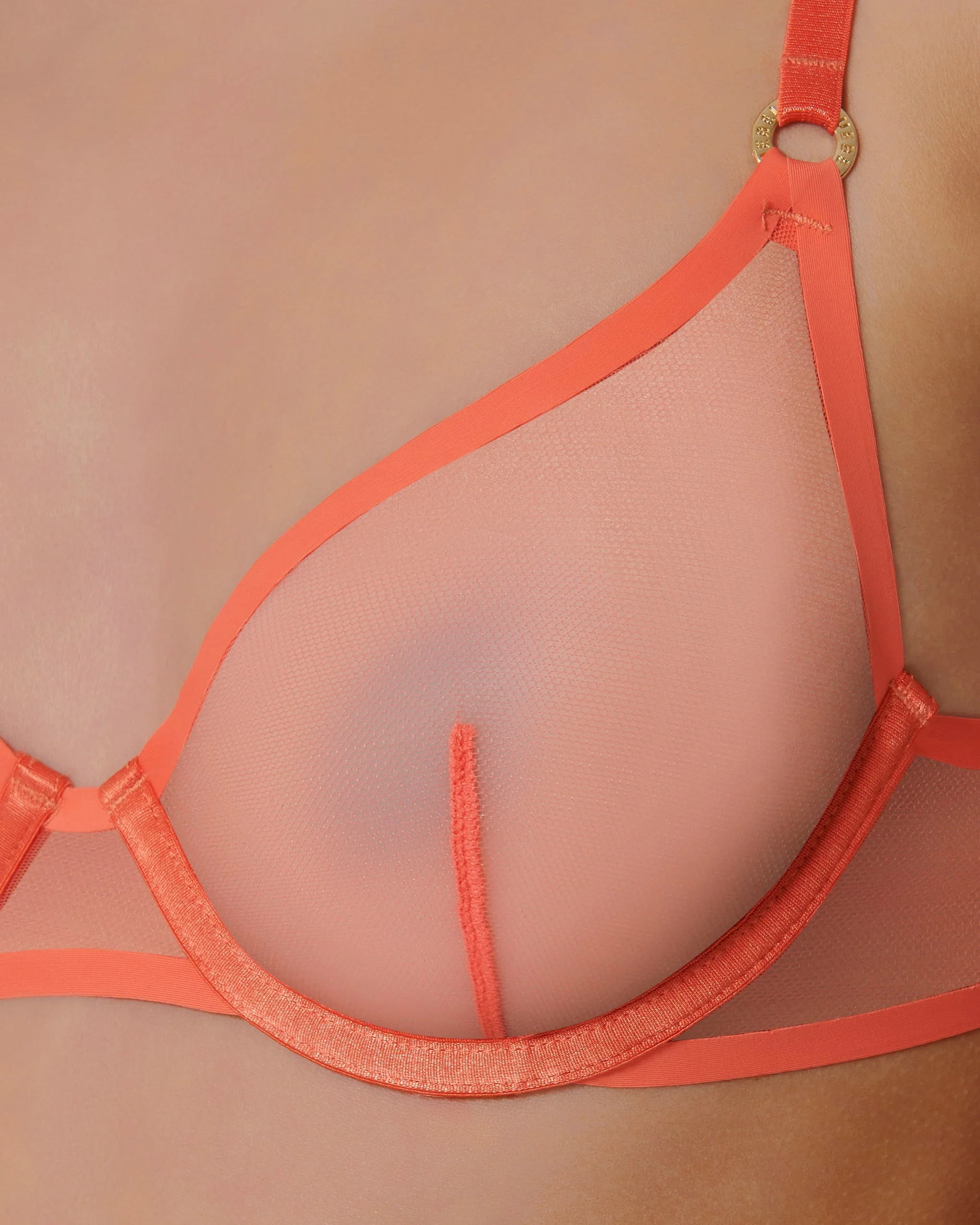 Naomi Mesh Bra Coral - Image 4