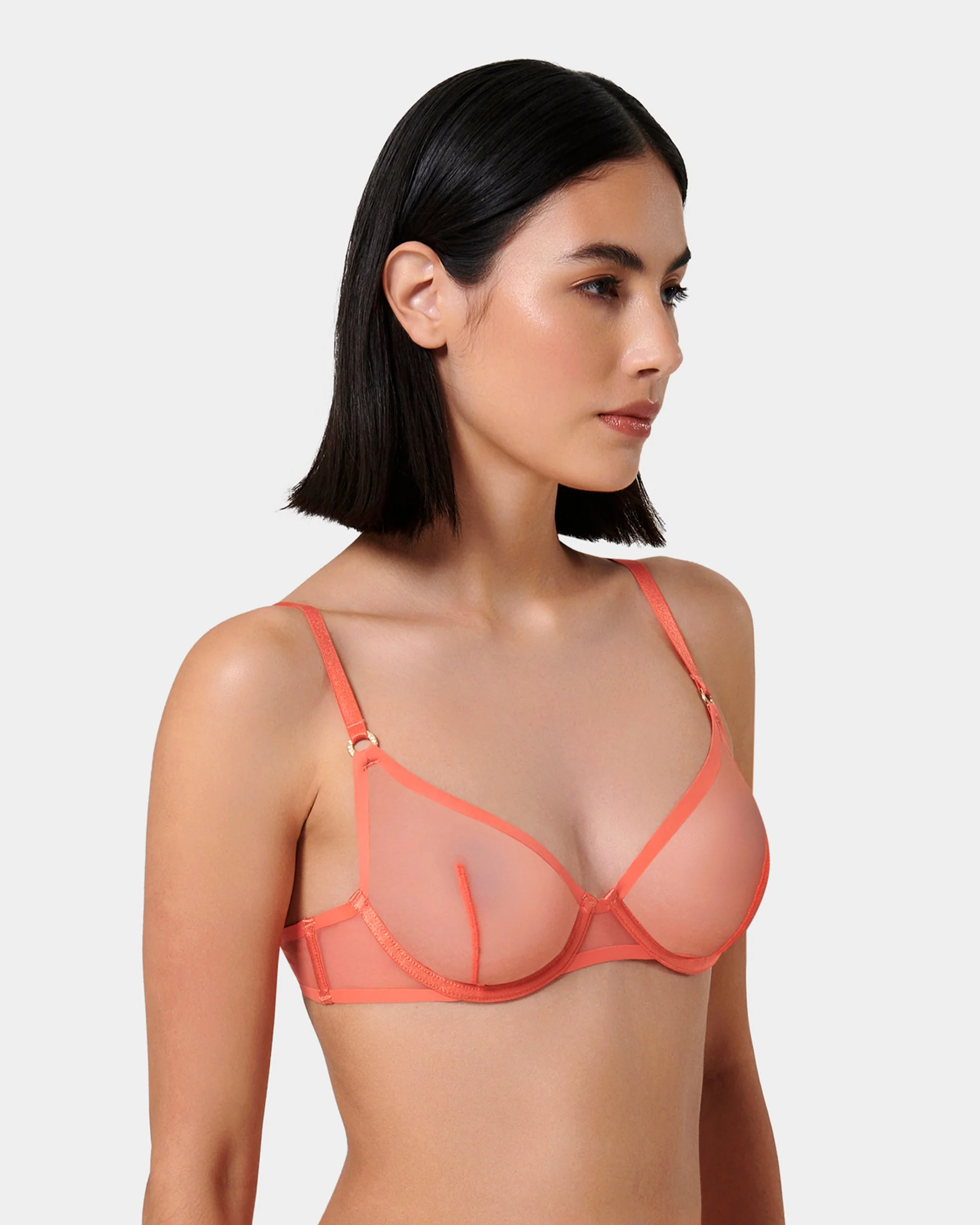 Naomi Mesh Bra Coral - Image 7