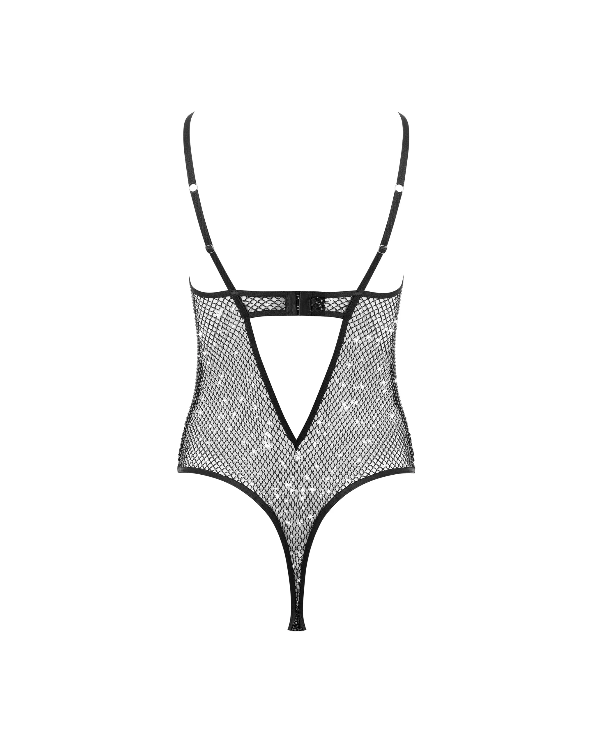 Noor Sheer Mesh Bodysuit Black - Image 6