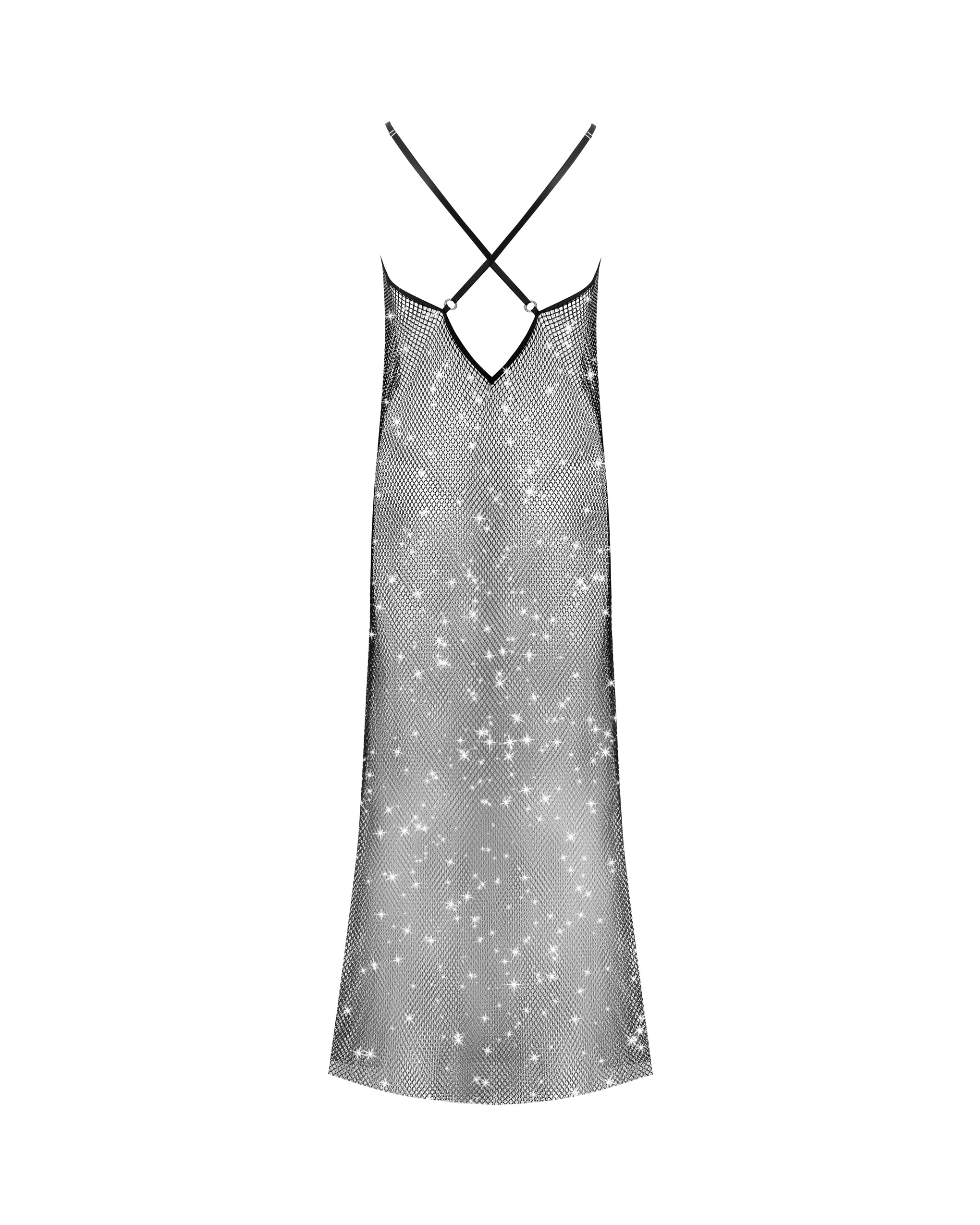 Noor Sheer Mesh Chemise Black - Image 6