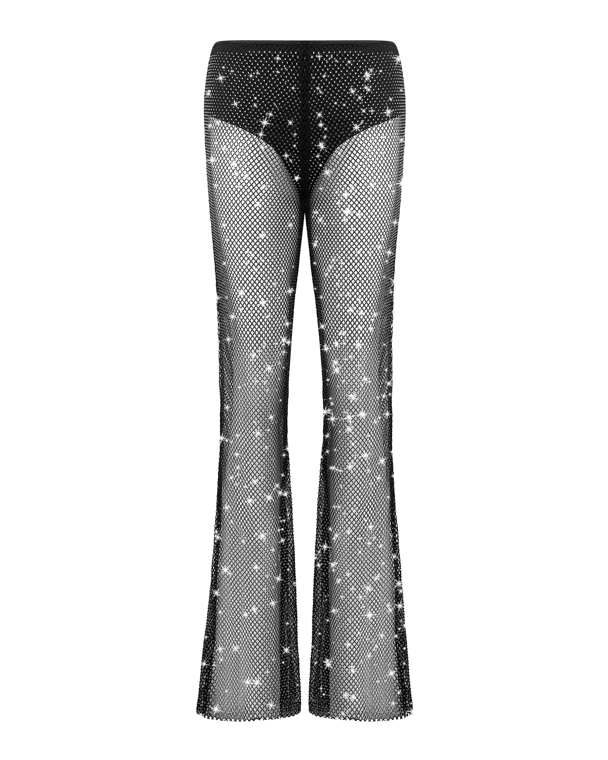 Noor Sheer Mesh Trousers Black - Image 5