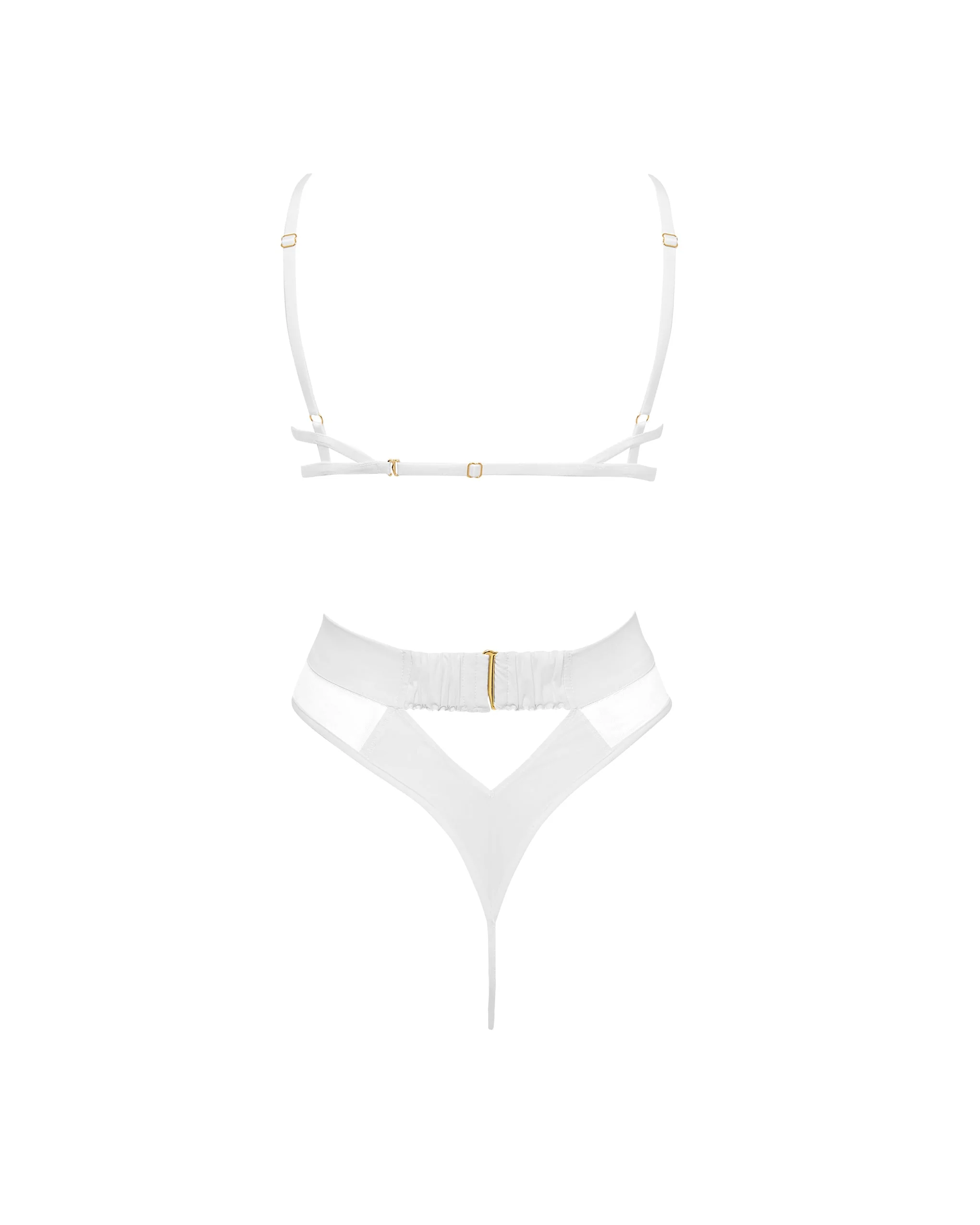 Orla Sheer Mesh Bodysuit White - Image 6