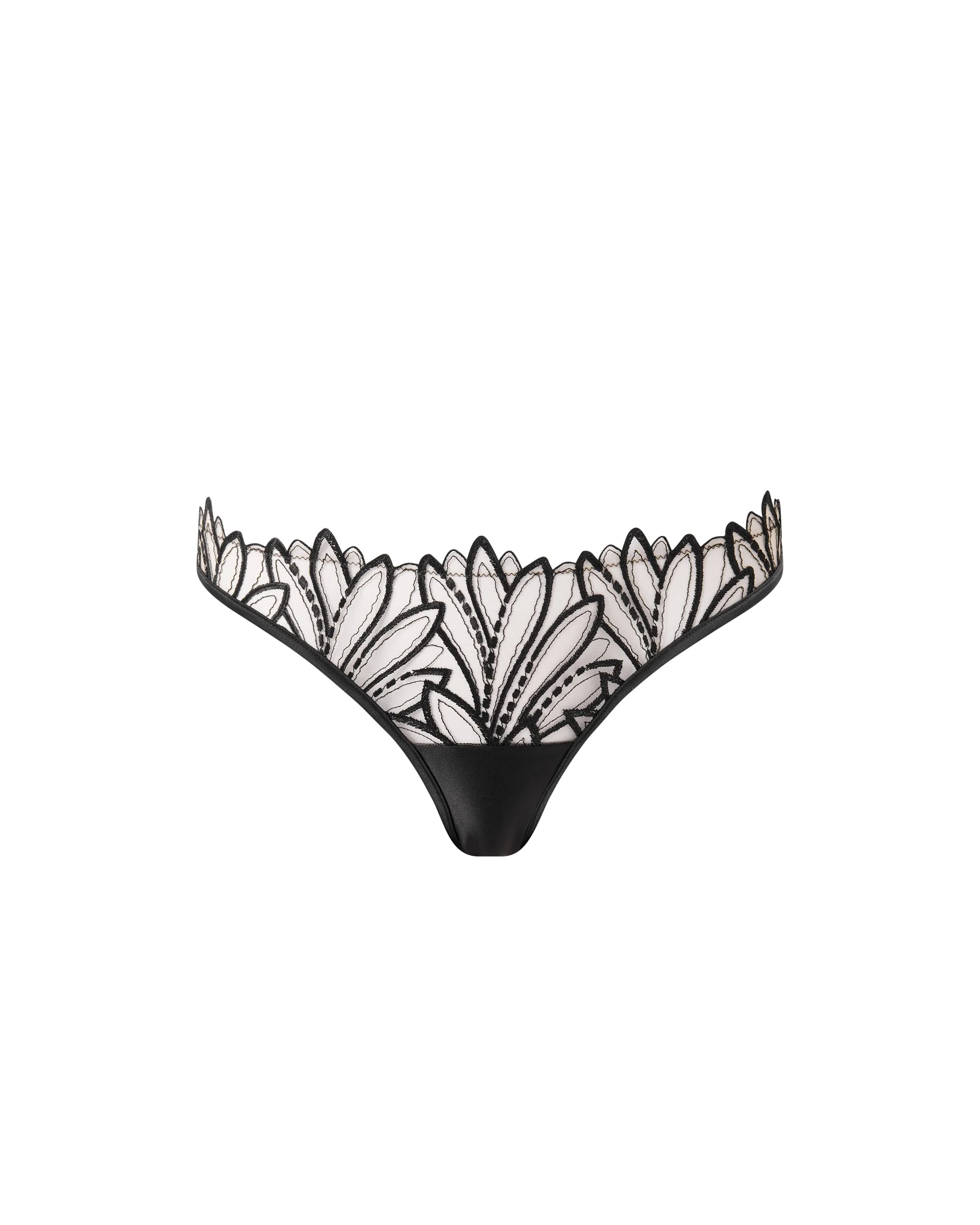 Pavlina Floral Embroidered Brief Black - Image 5