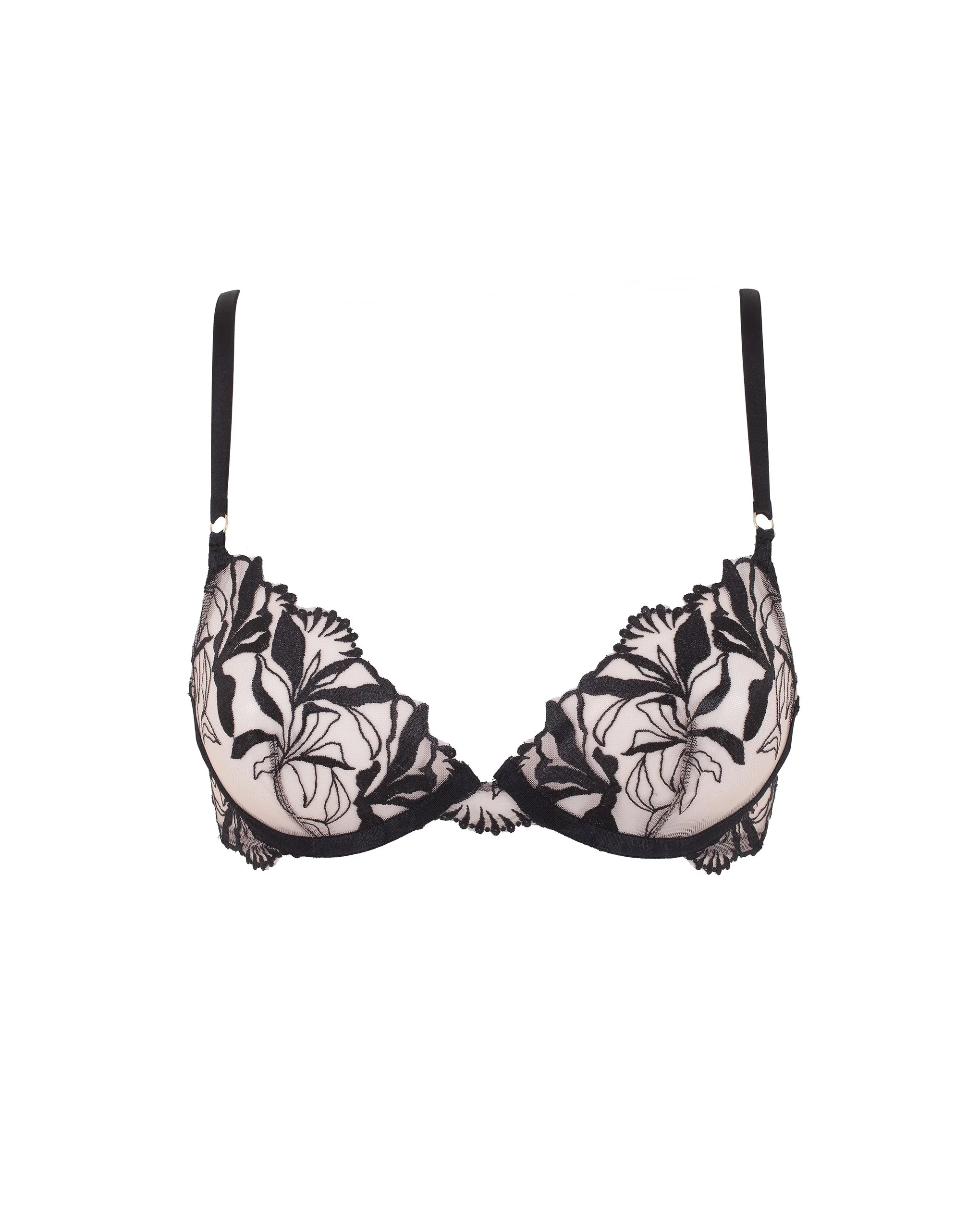 Persephone Embroidered Bra Black - Image 5