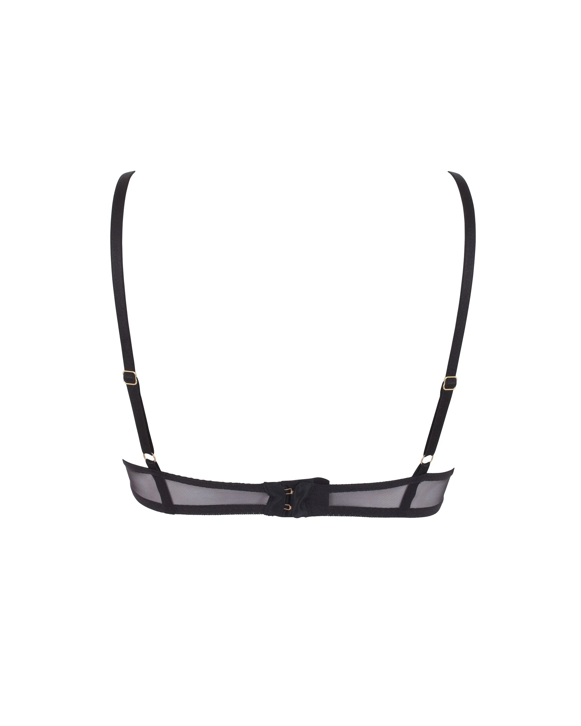 Persephone Embroidered Bra Black - Image 6