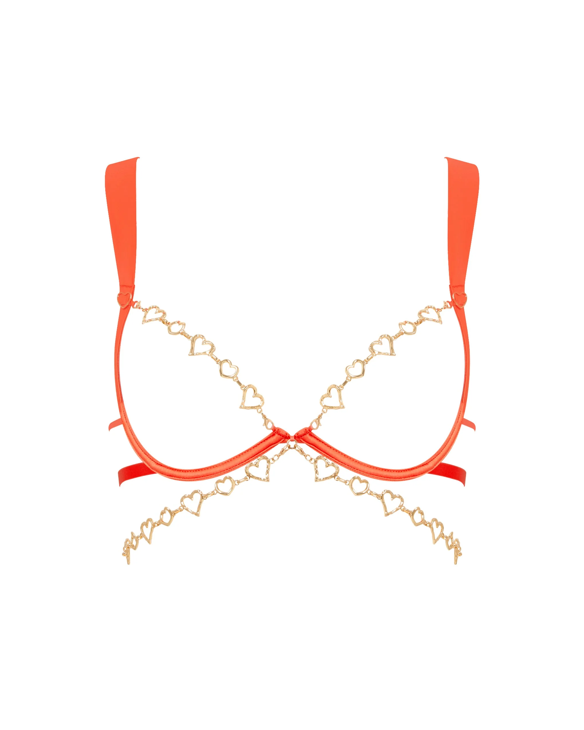 Phoenix Open Chain Bra Coral - Image 5