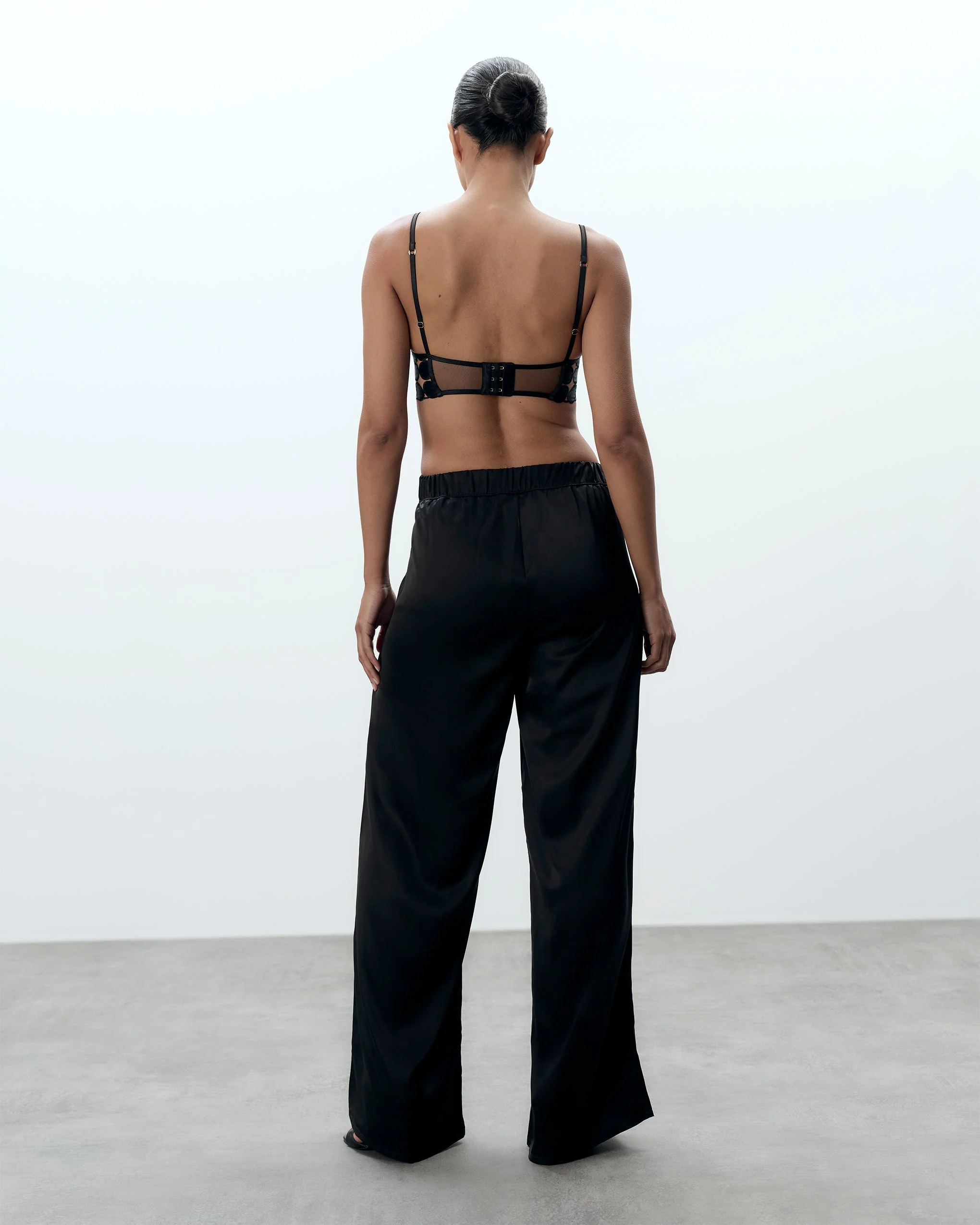 Presley Luxury Satin Flared Trousers - Image 3