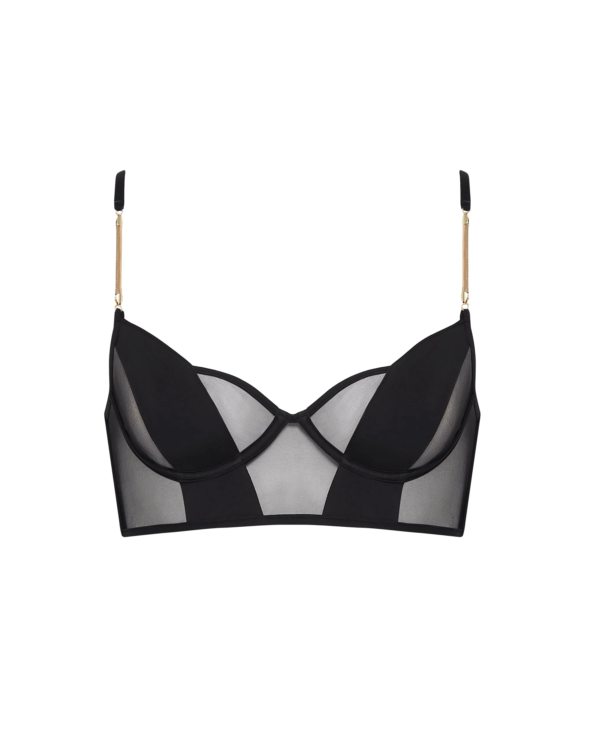 Raine Wired Longline Bra Black - Image 5