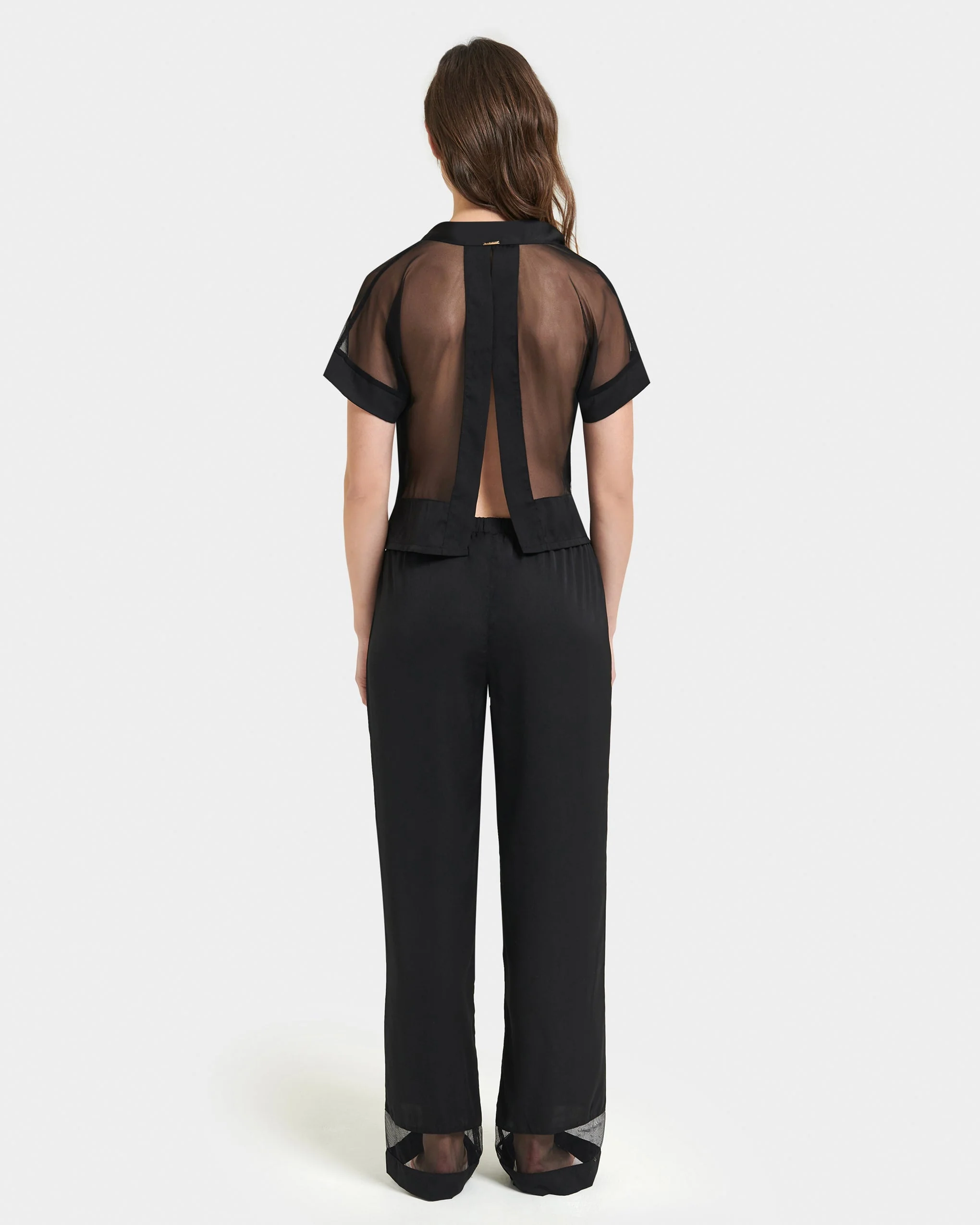 Richmond Long Pyjama Set Black - Image 3