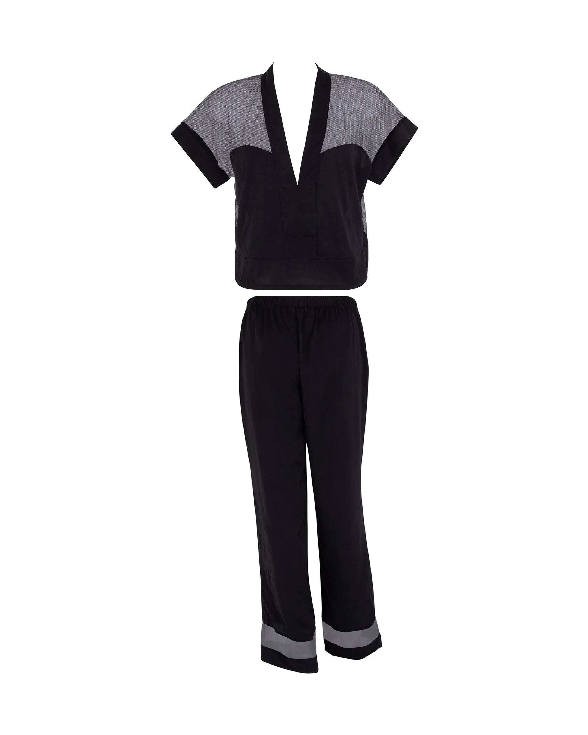 Richmond Long Pyjama Set Black - Image 5