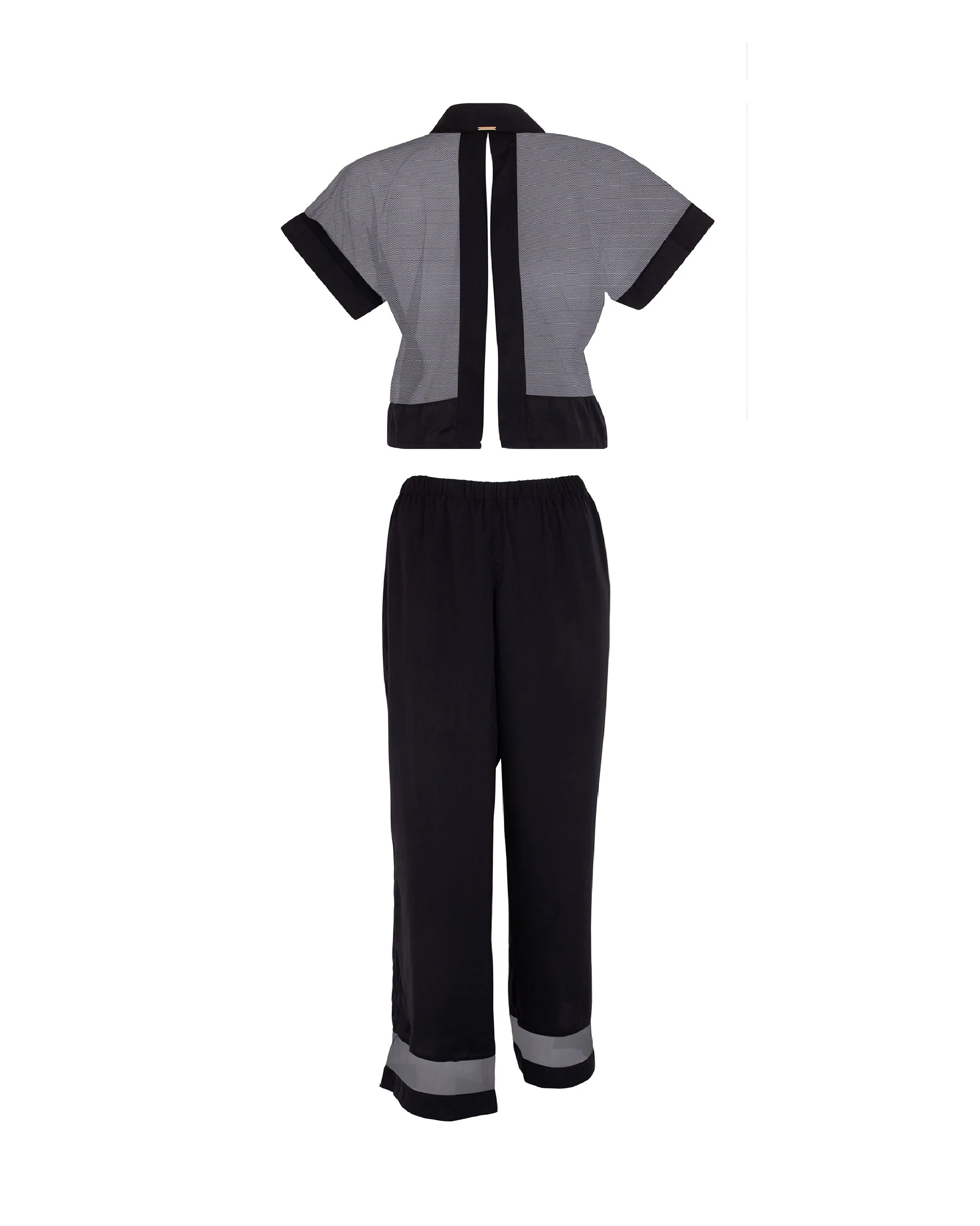Richmond Long Pyjama Set Black - Image 6