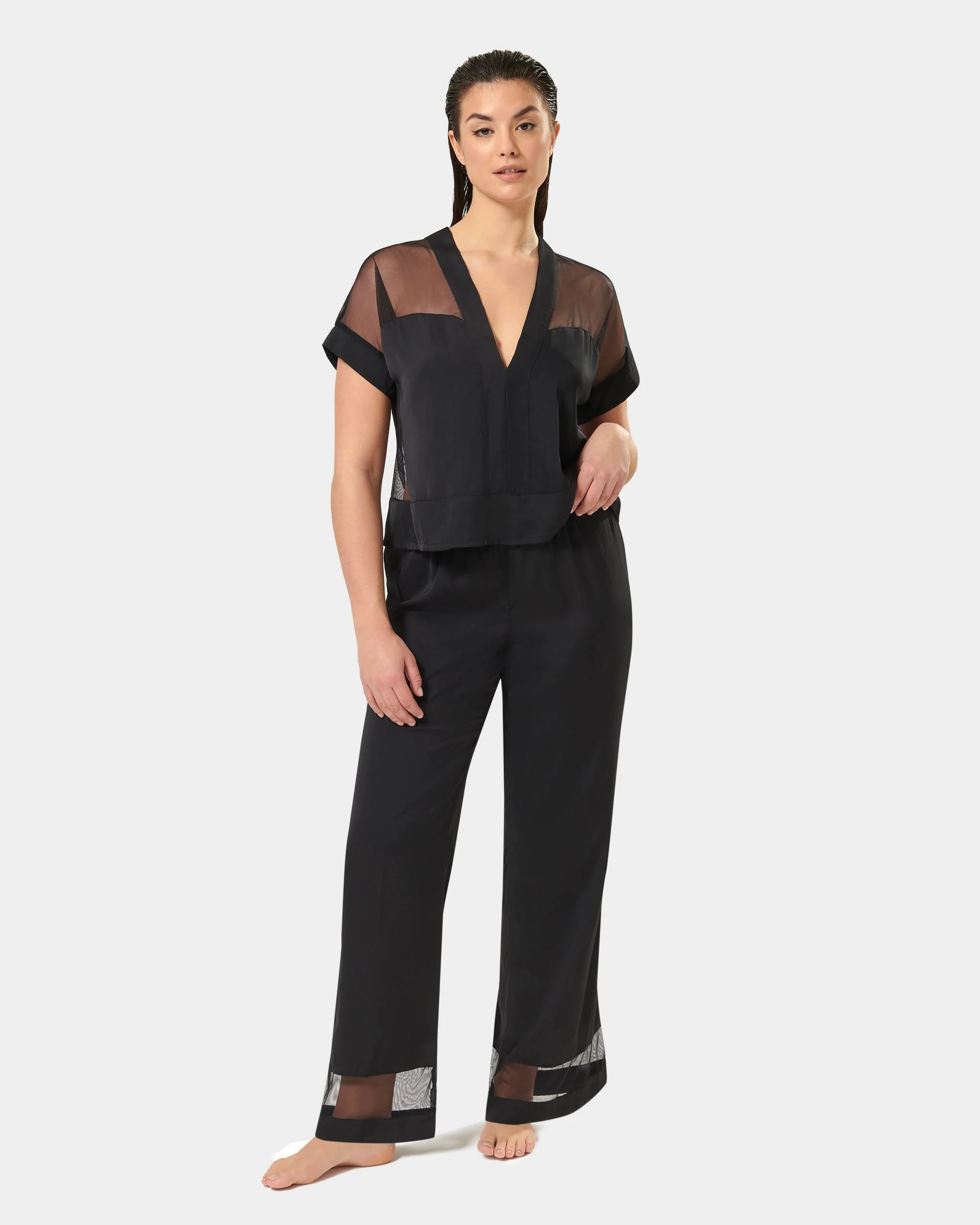 Richmond Long Pyjama Set Black - Image 8