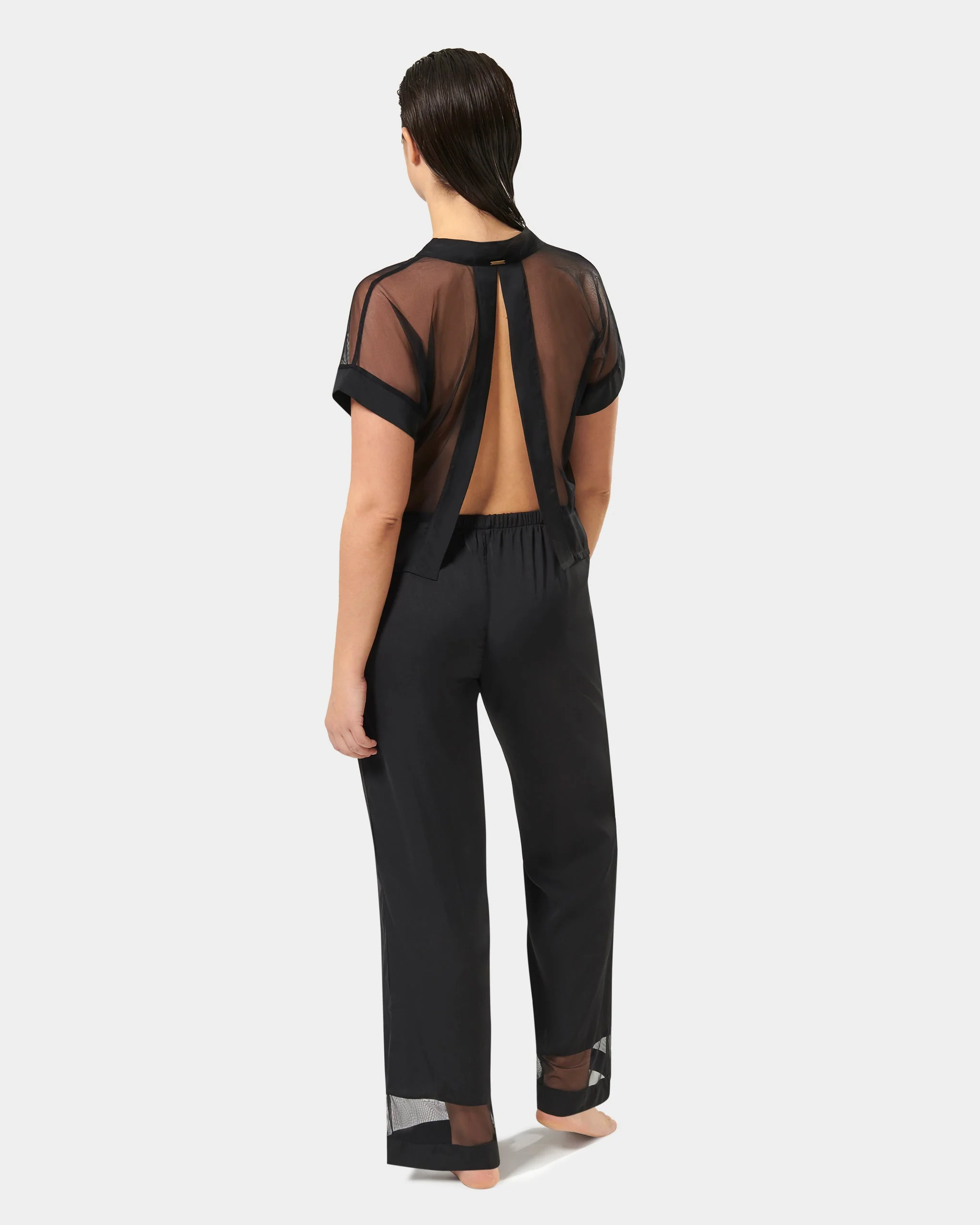 Richmond Long Pyjama Set Black - Image 9