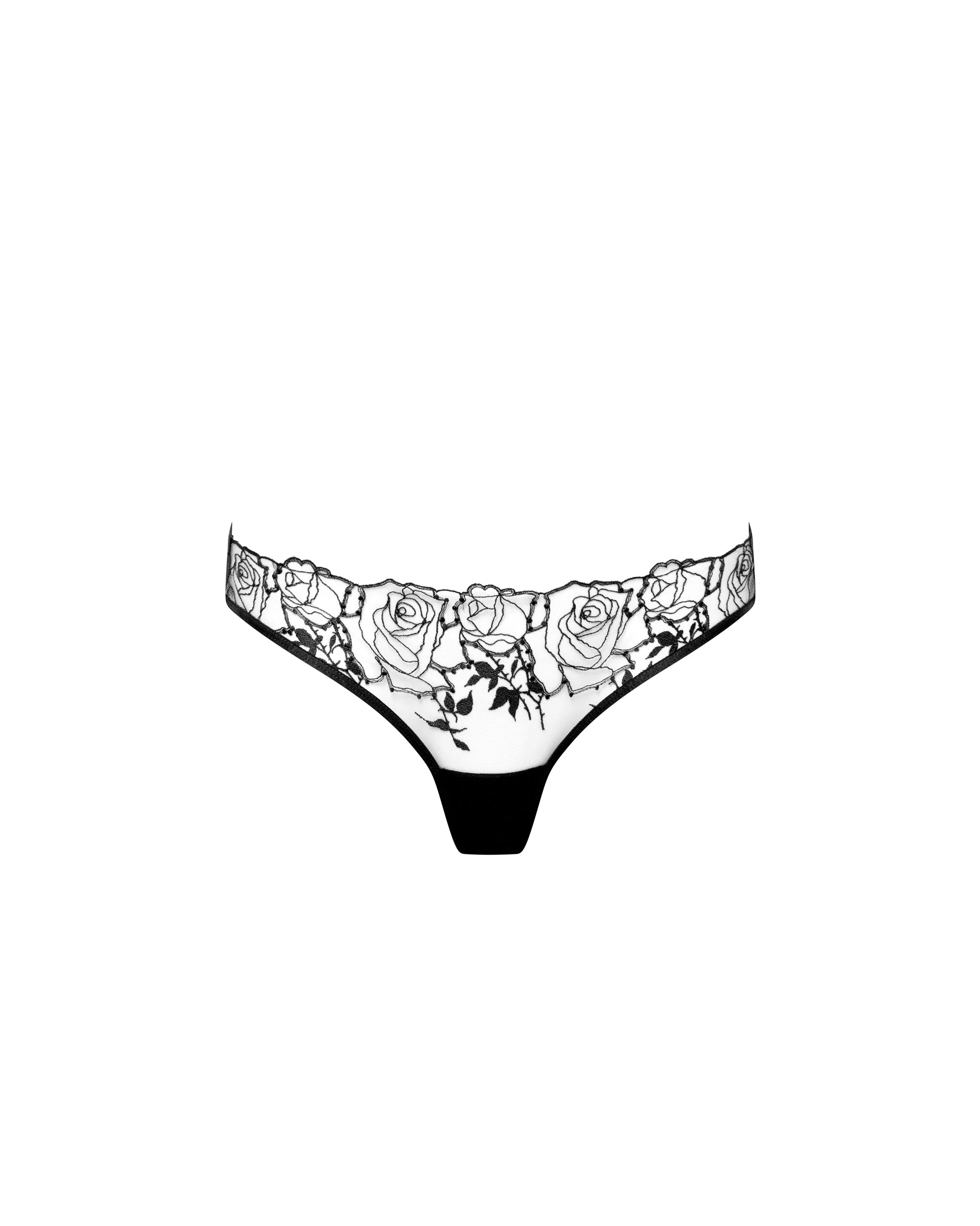 Rosalie Embroidered Brief Black - Image 5