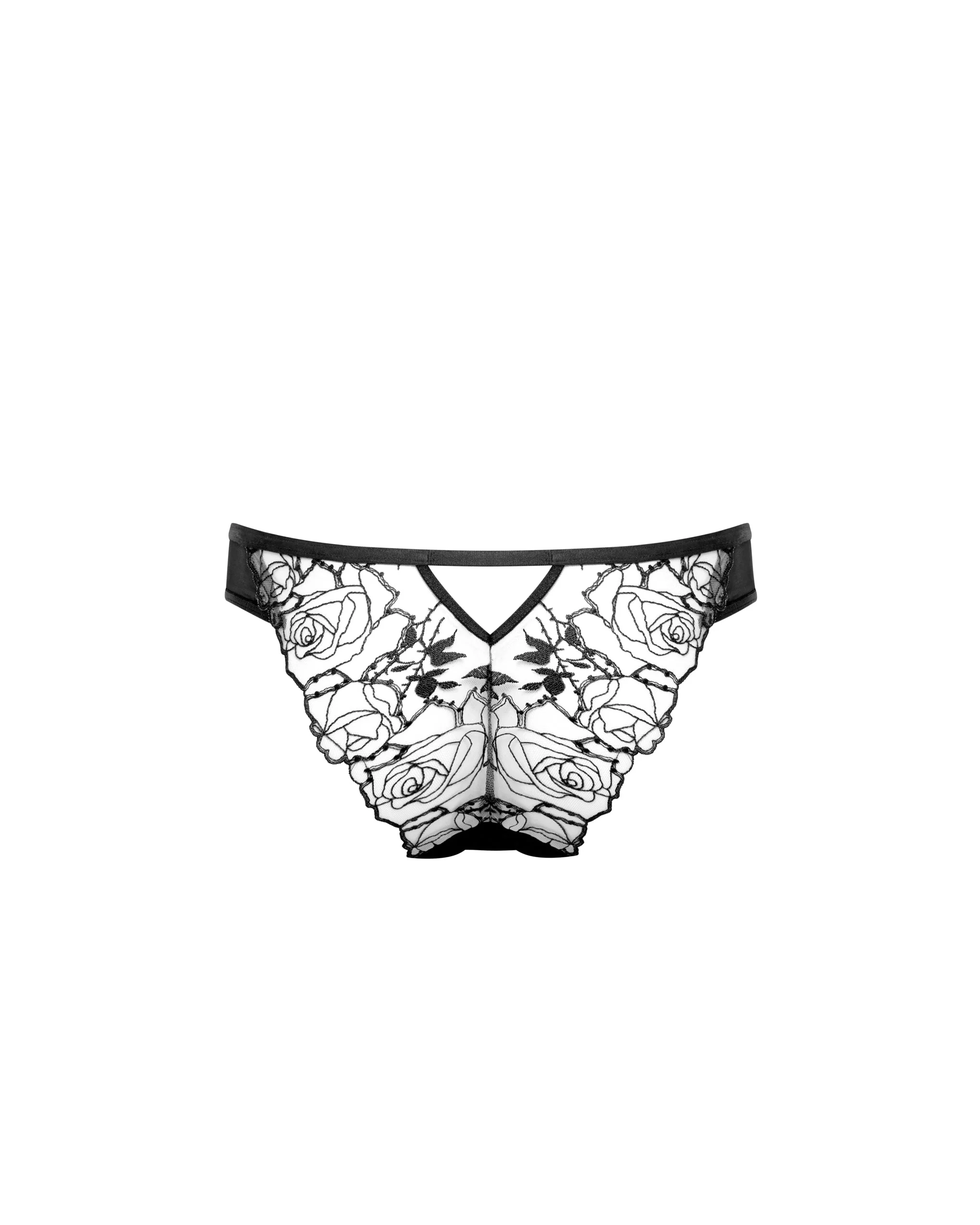 Rosalie Embroidered Brief Black - Image 6