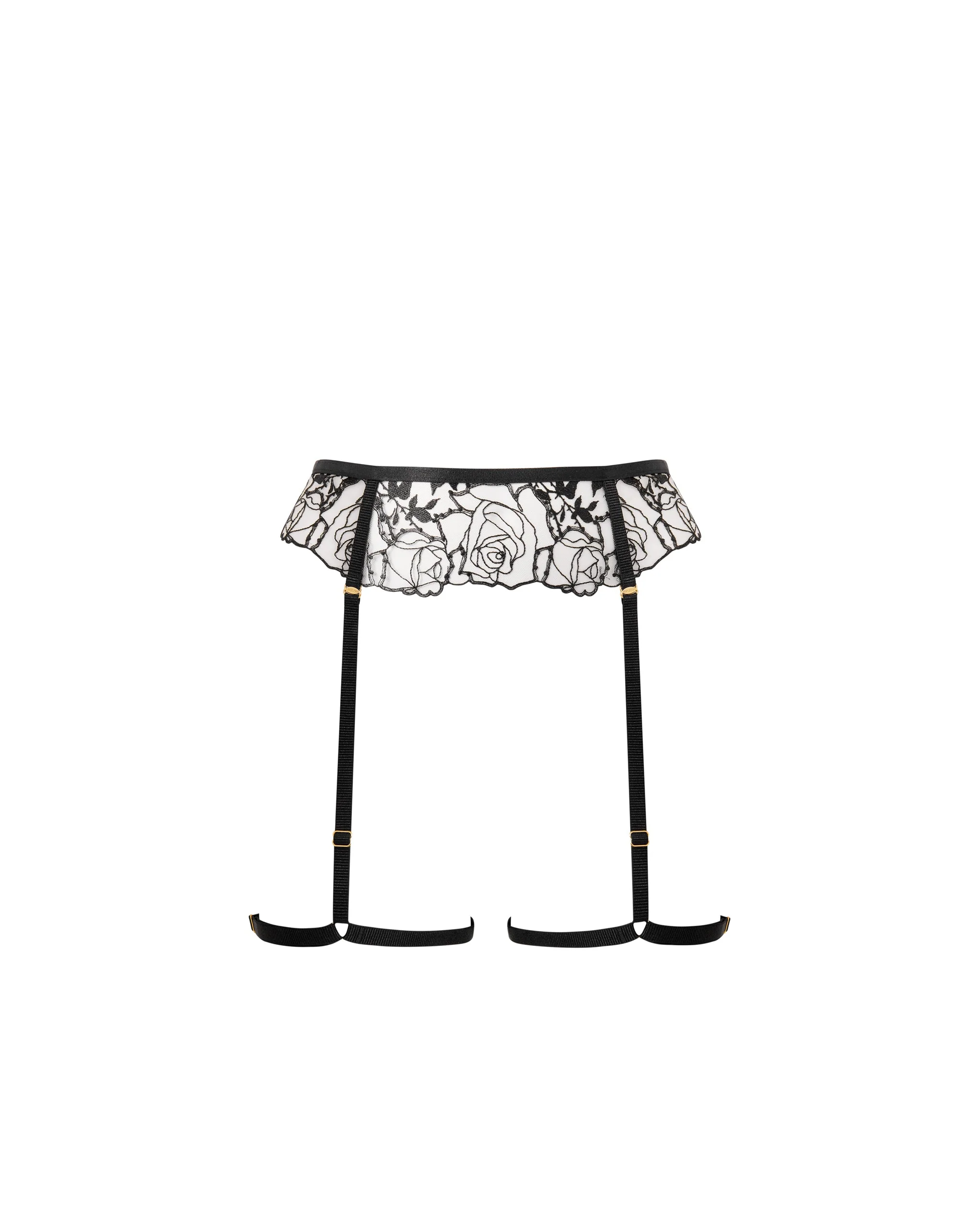 Rosalie Suspender Thigh Harness Black/Sheer - Image 5