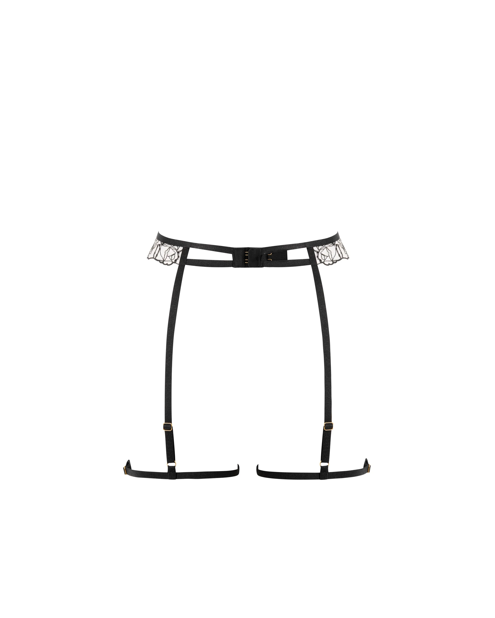Rosalie Suspender Thigh Harness Black/Sheer - Image 6