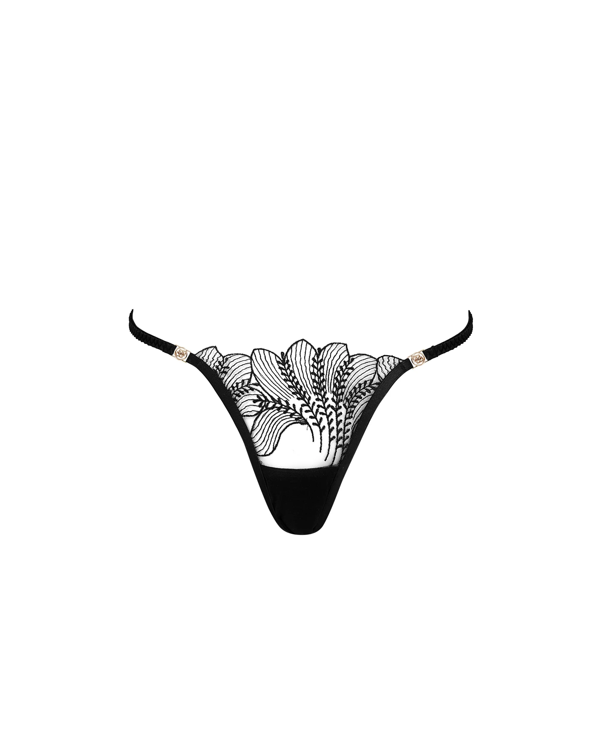 Sadiya Embroidered Sheer Brief Black - Image 5