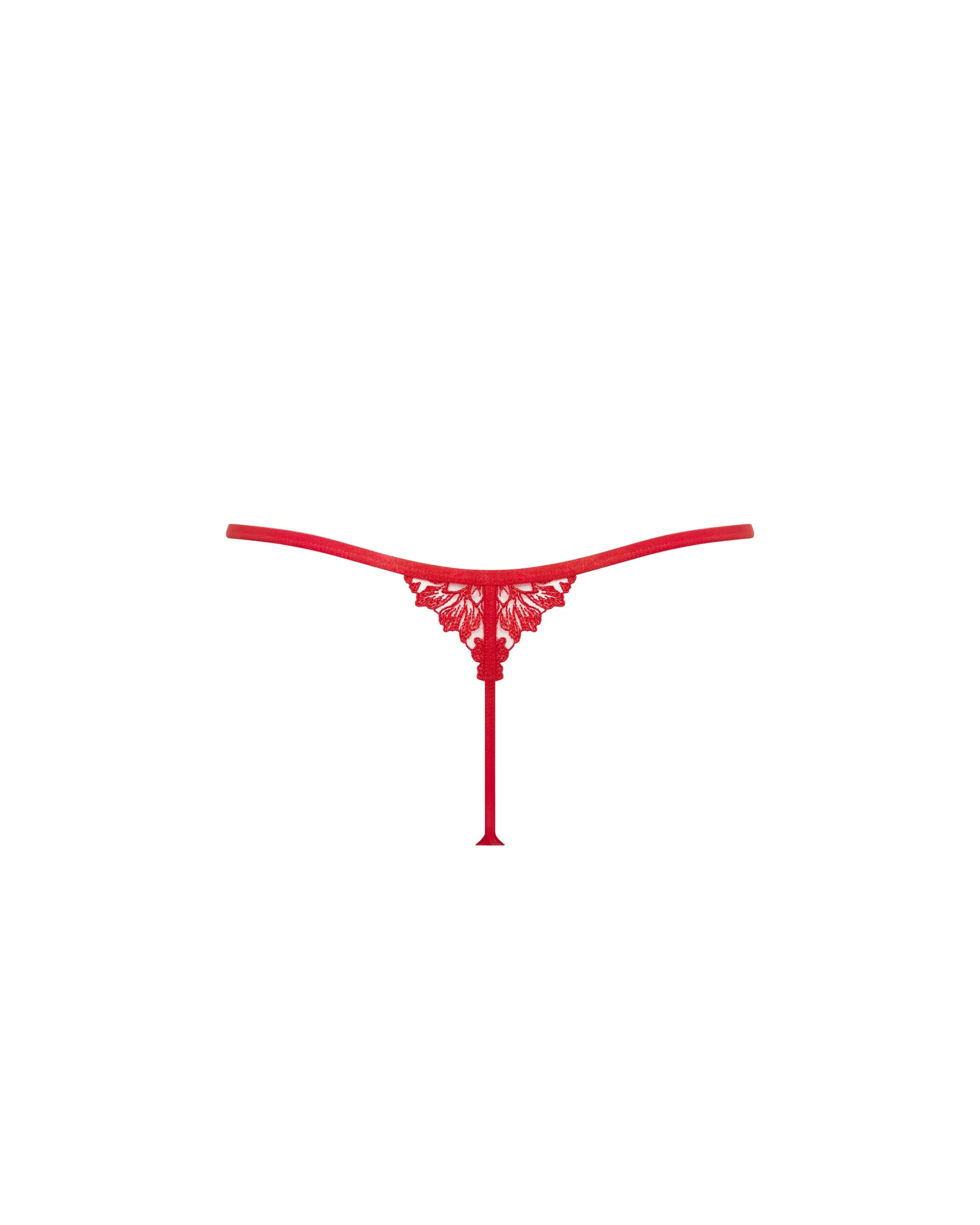 Samara Embroidered Thong Red - Image 6