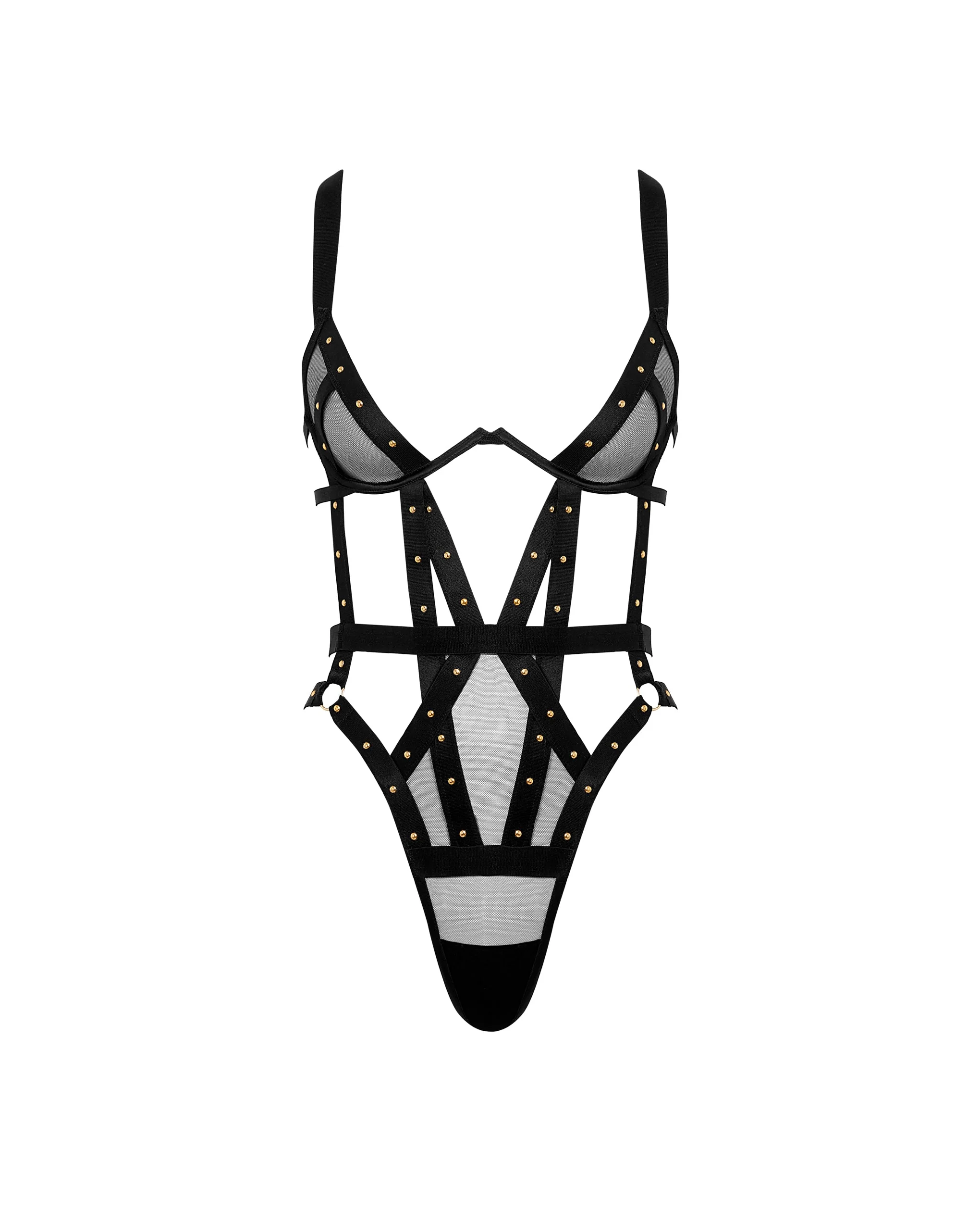 Sana Open Strappy Bodysuit Black - Image 5