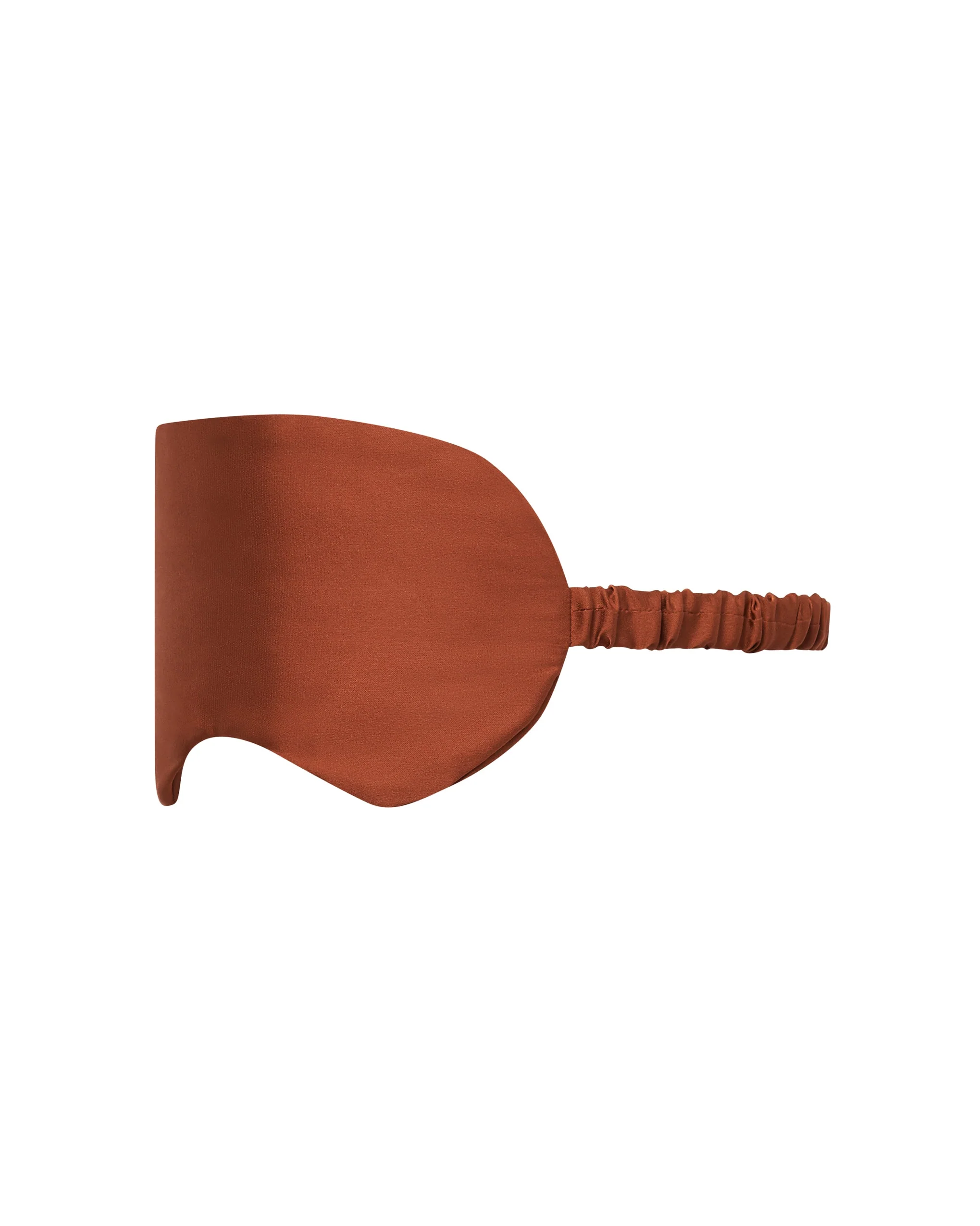 Saskia Luxury Satin Eye Mask Baked Clay - Image 6