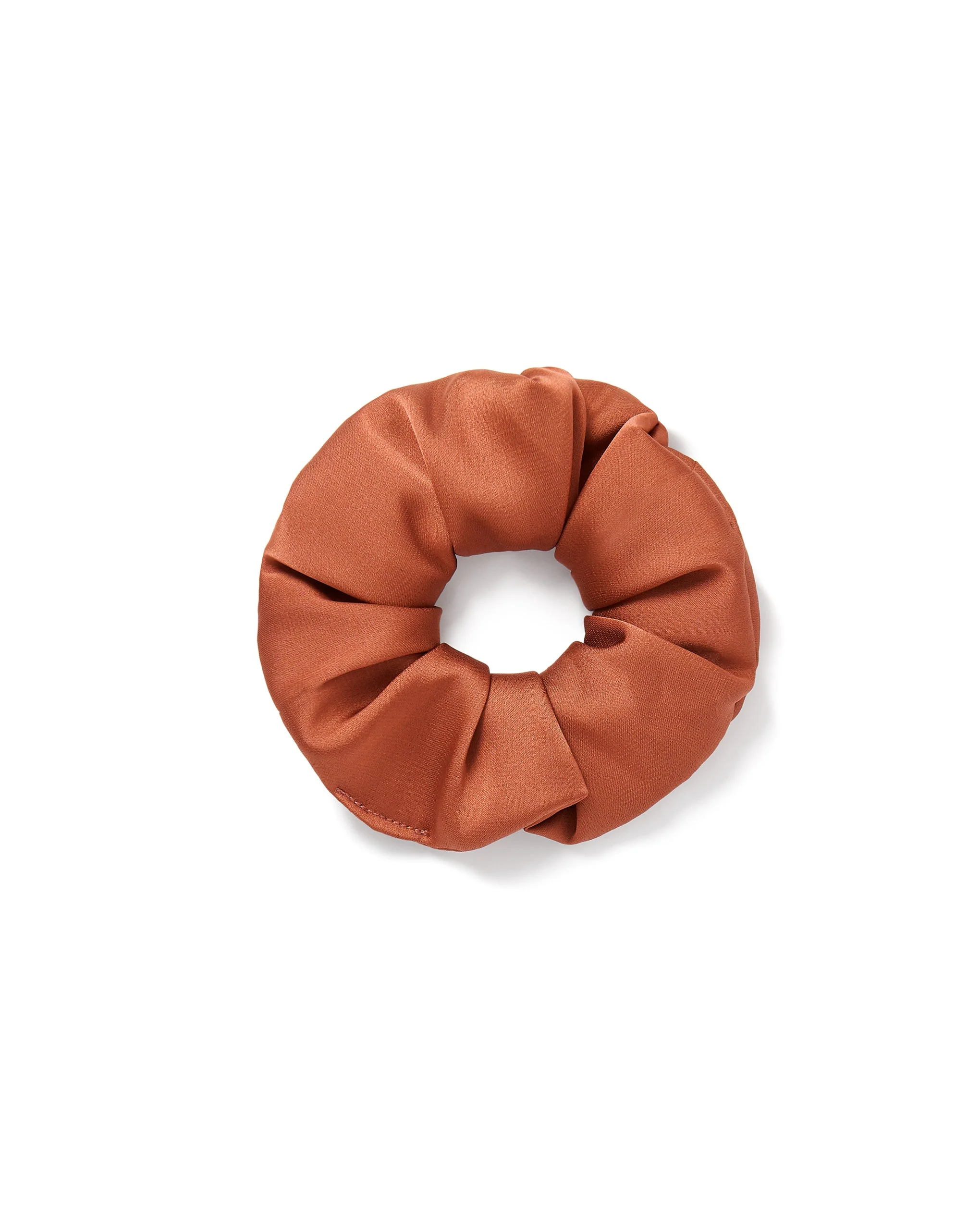 Saskia Luxury Satin Scrunchie Baked Clay - Image 6