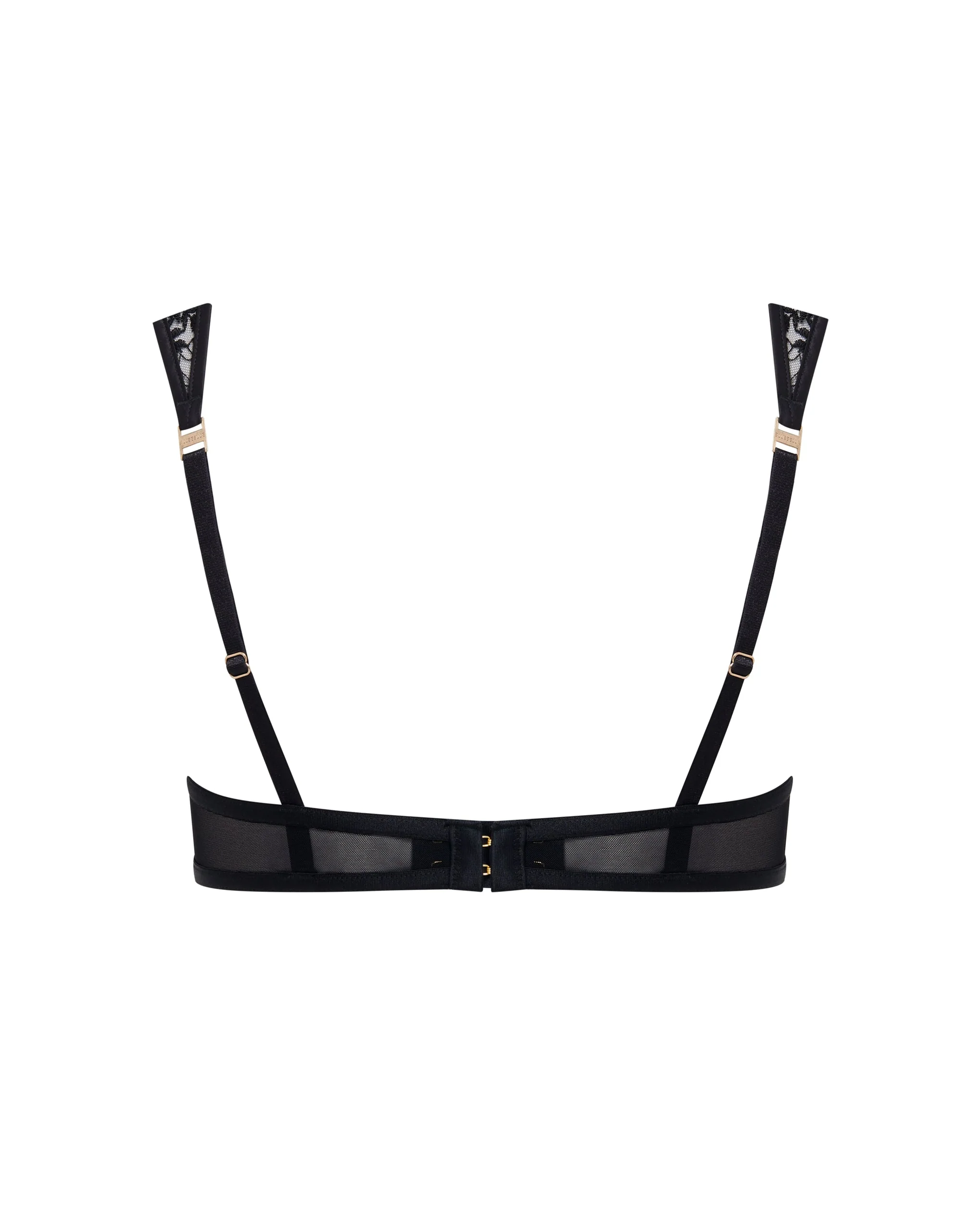 Seraphim Embroidered Sheer Bra Black - Image 6