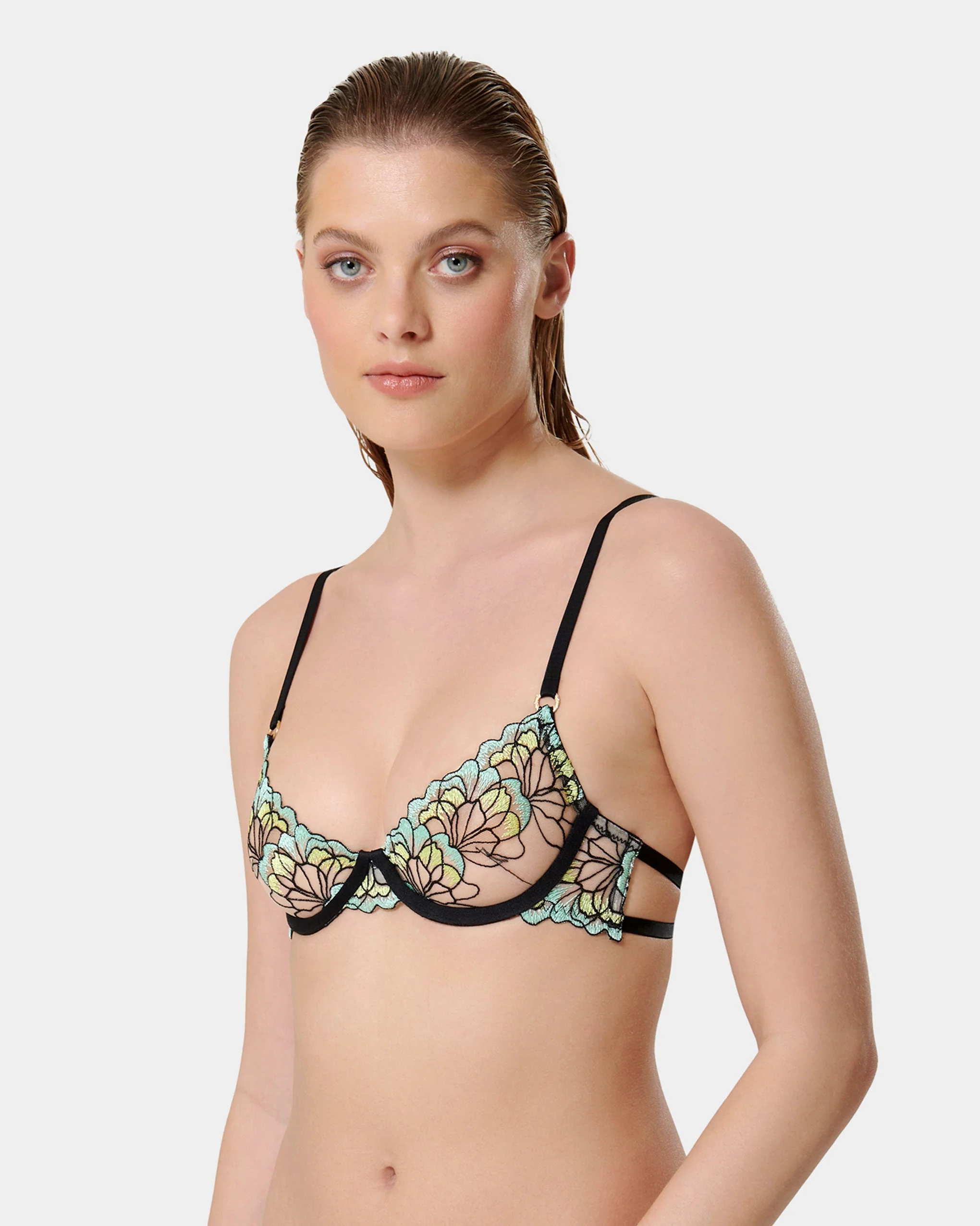 Serena Wired Bra Mint/Lemon/Black - Image 7