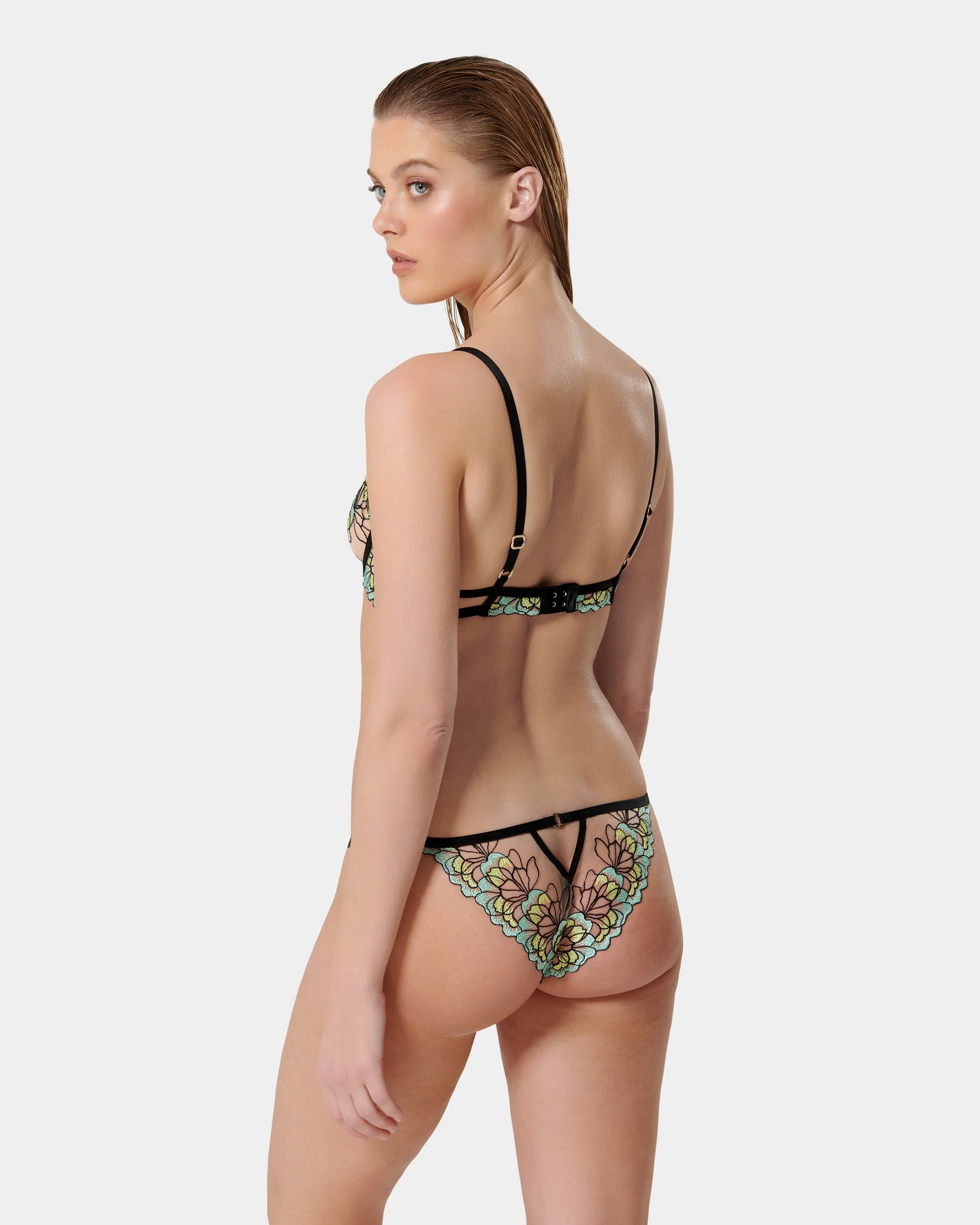 Serena Wired Bra Mint/Lemon/Black - Image 8