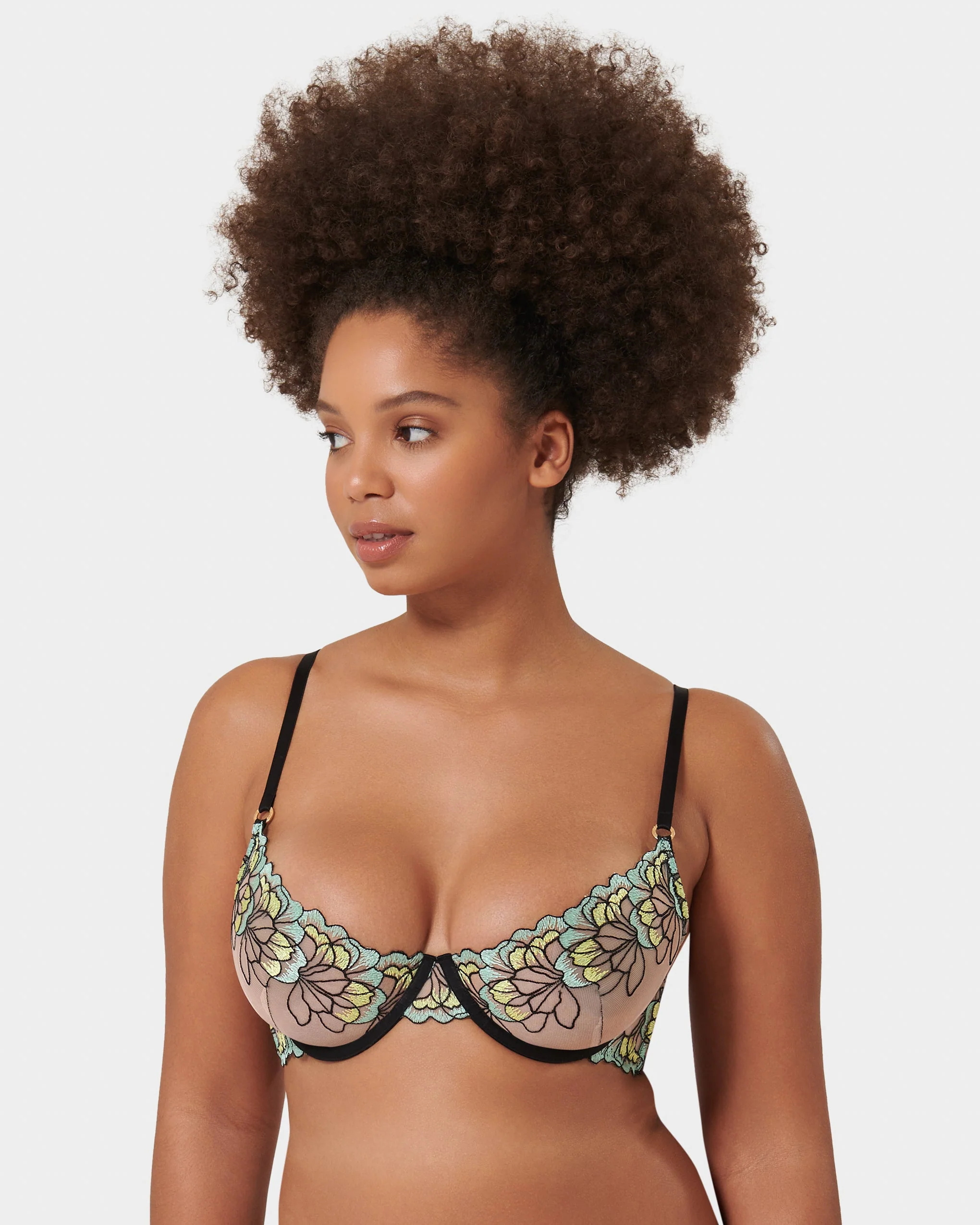 Serena Wired Bra Mint/Lemon/Black - Image 9