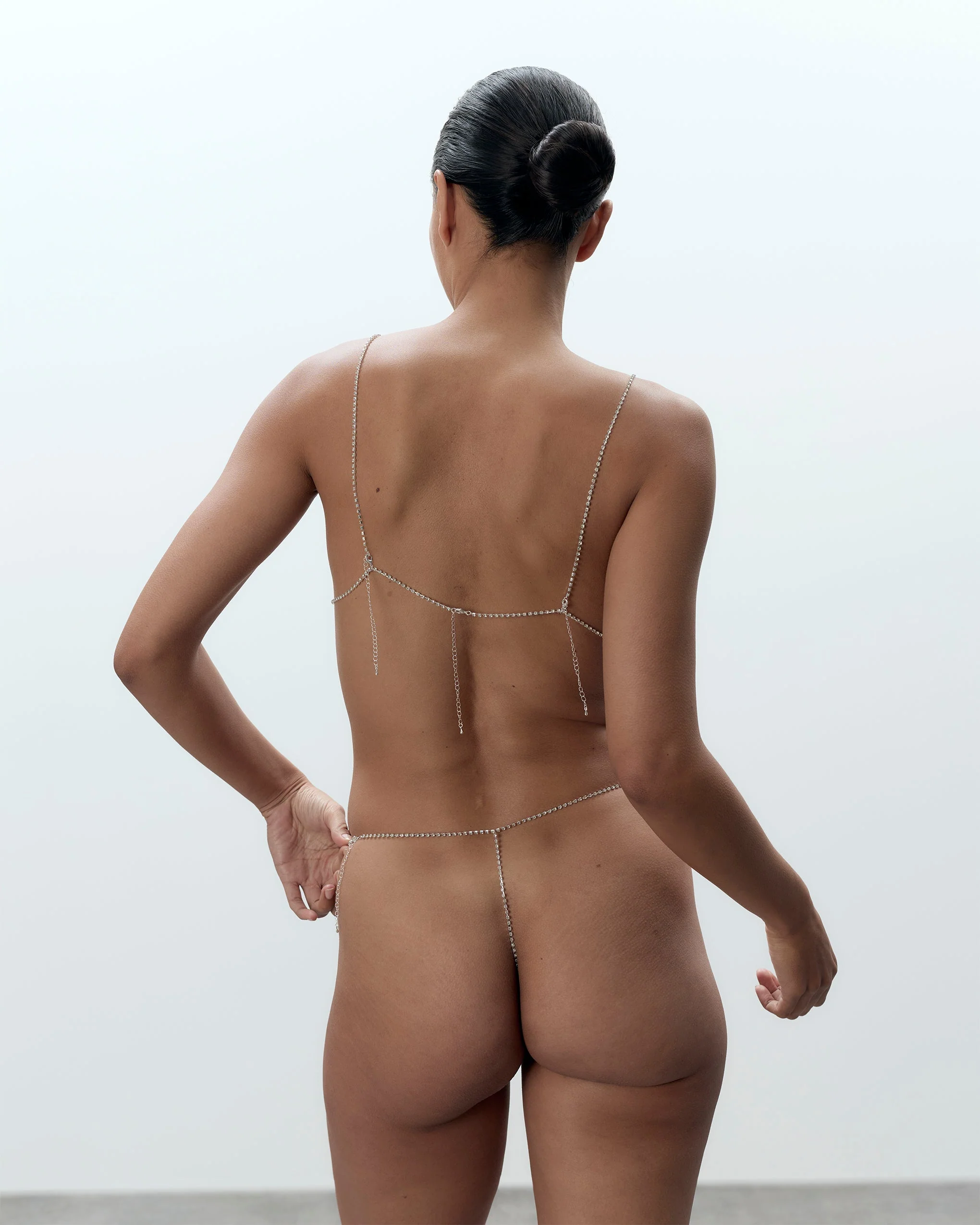 Set: Estelle Bra & Thong Set Silver - Image 3