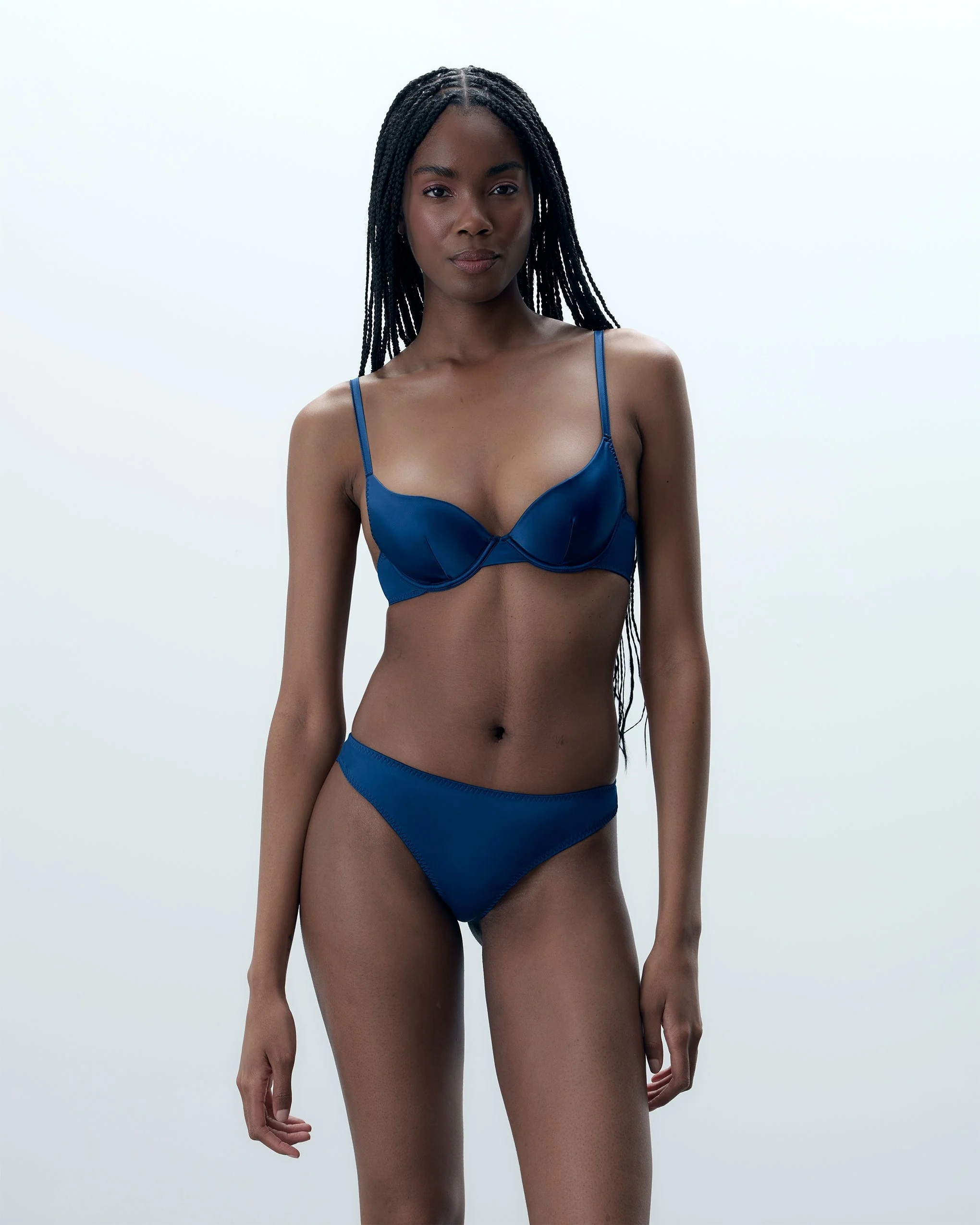Set: Verona Bra & Thong Set Navy Peony