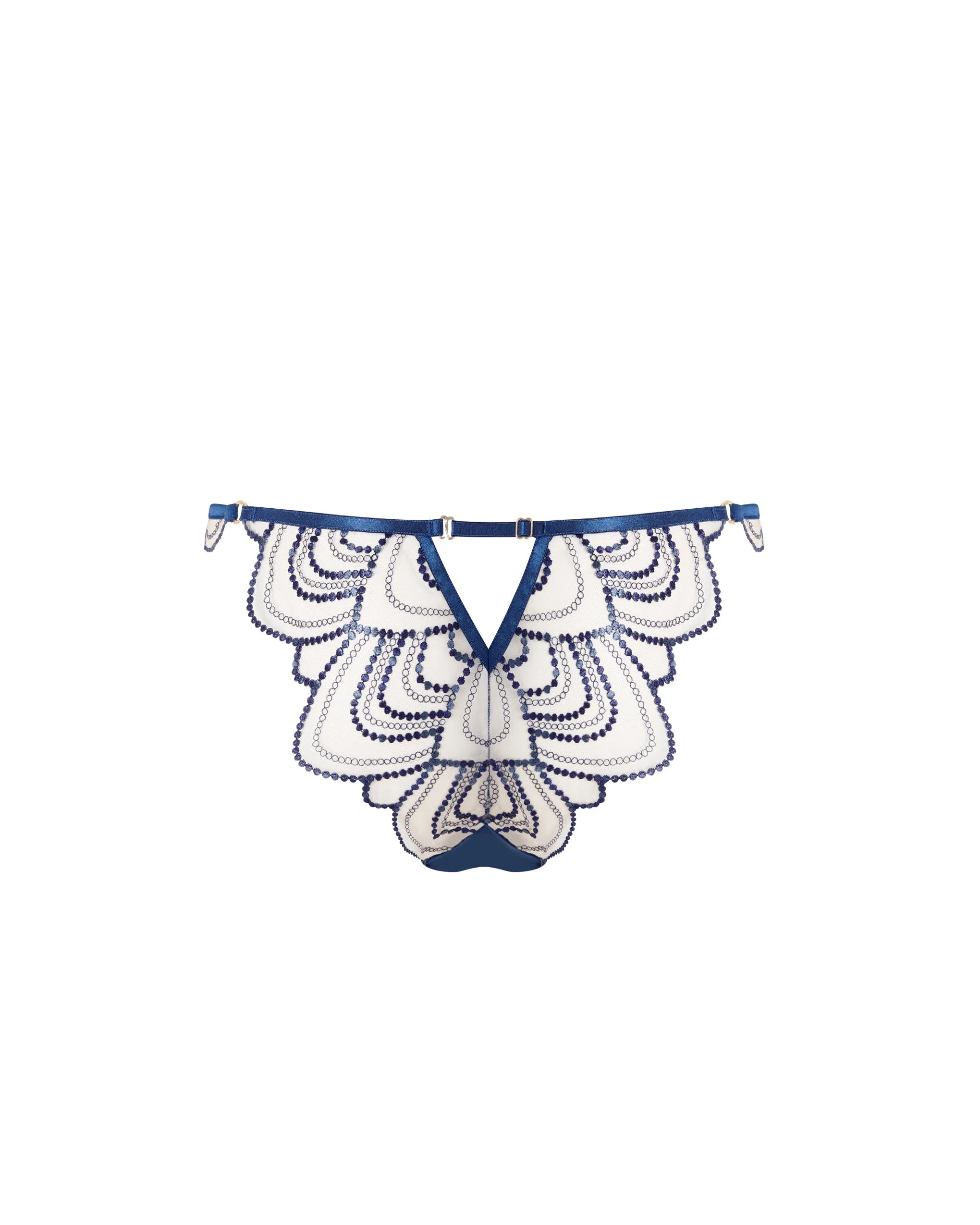 Soraya Embroidered Sheer Brief Blue - Image 6